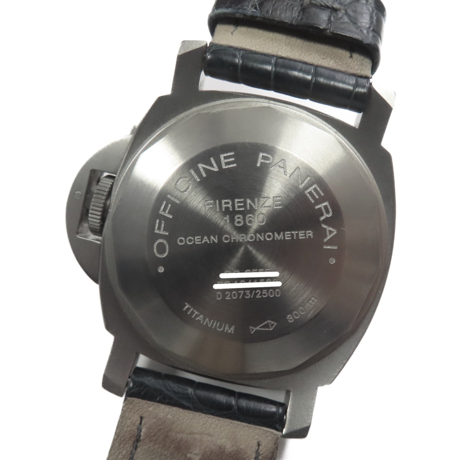 PANERAI Luminor GMT 44mm鈦/皮革帶手錶自動機芯黑色