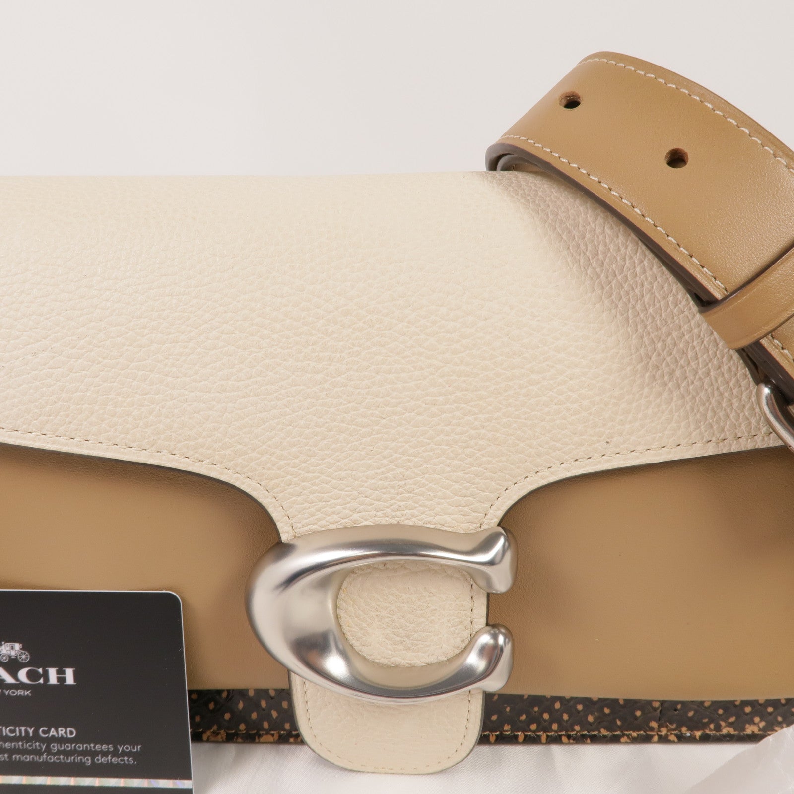 COACH 牛皮皮革2way Shoulder Bag銀扣手挽肩背兩用袋