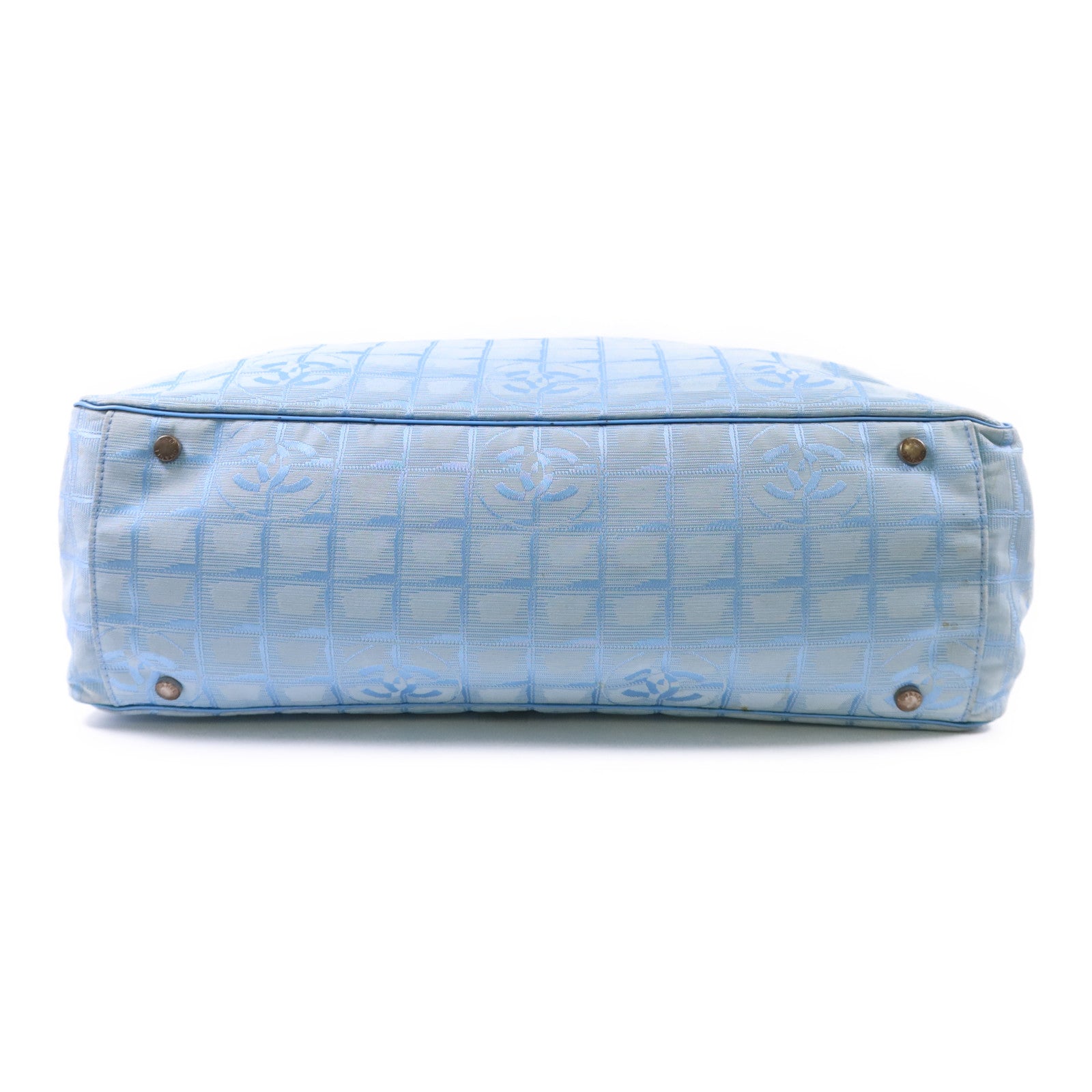 CHANEL 尼龍Travel Line Tote Bag銀扣手挽袋