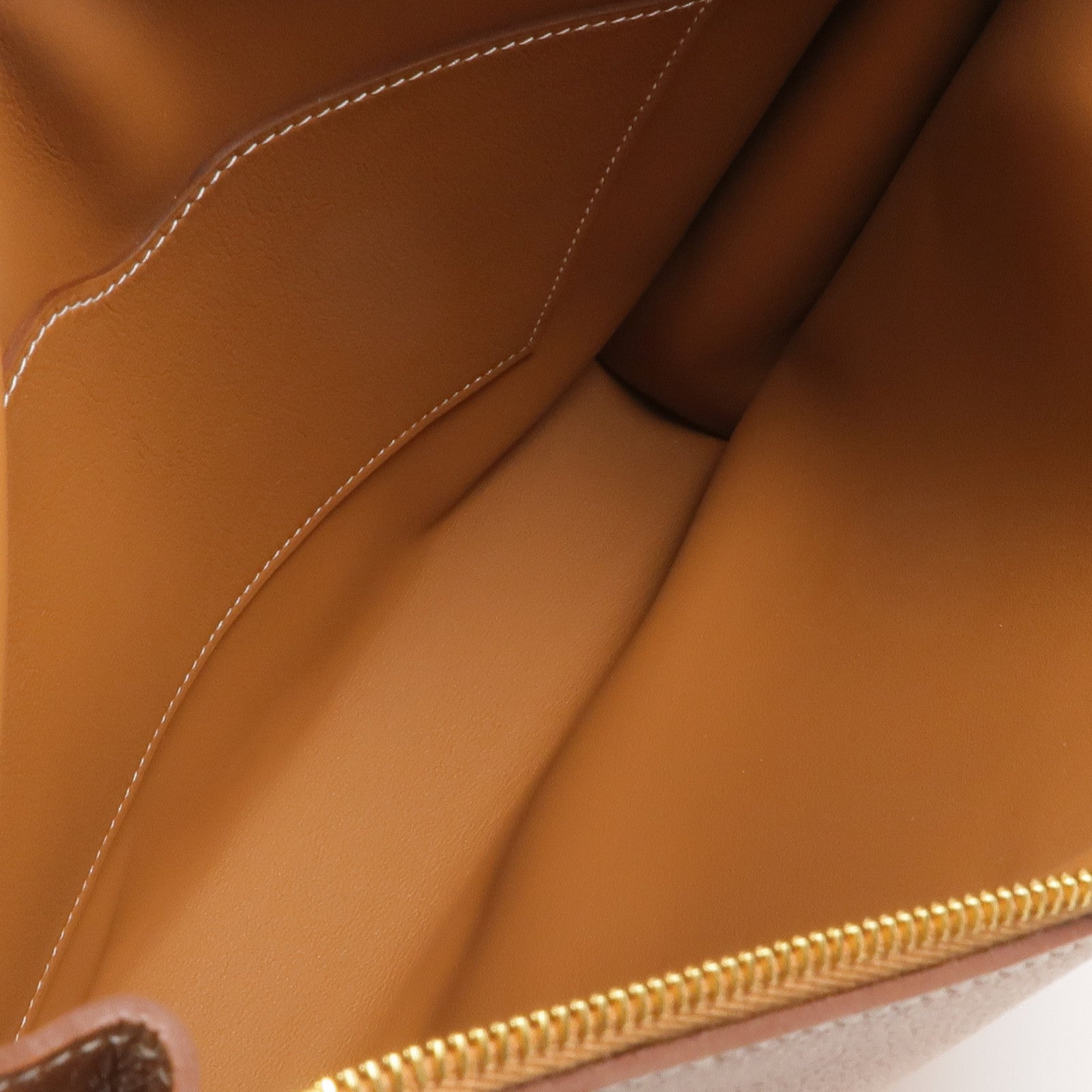 HERMES Evercolor皮革Zipengo GM金扣手拿包Gold