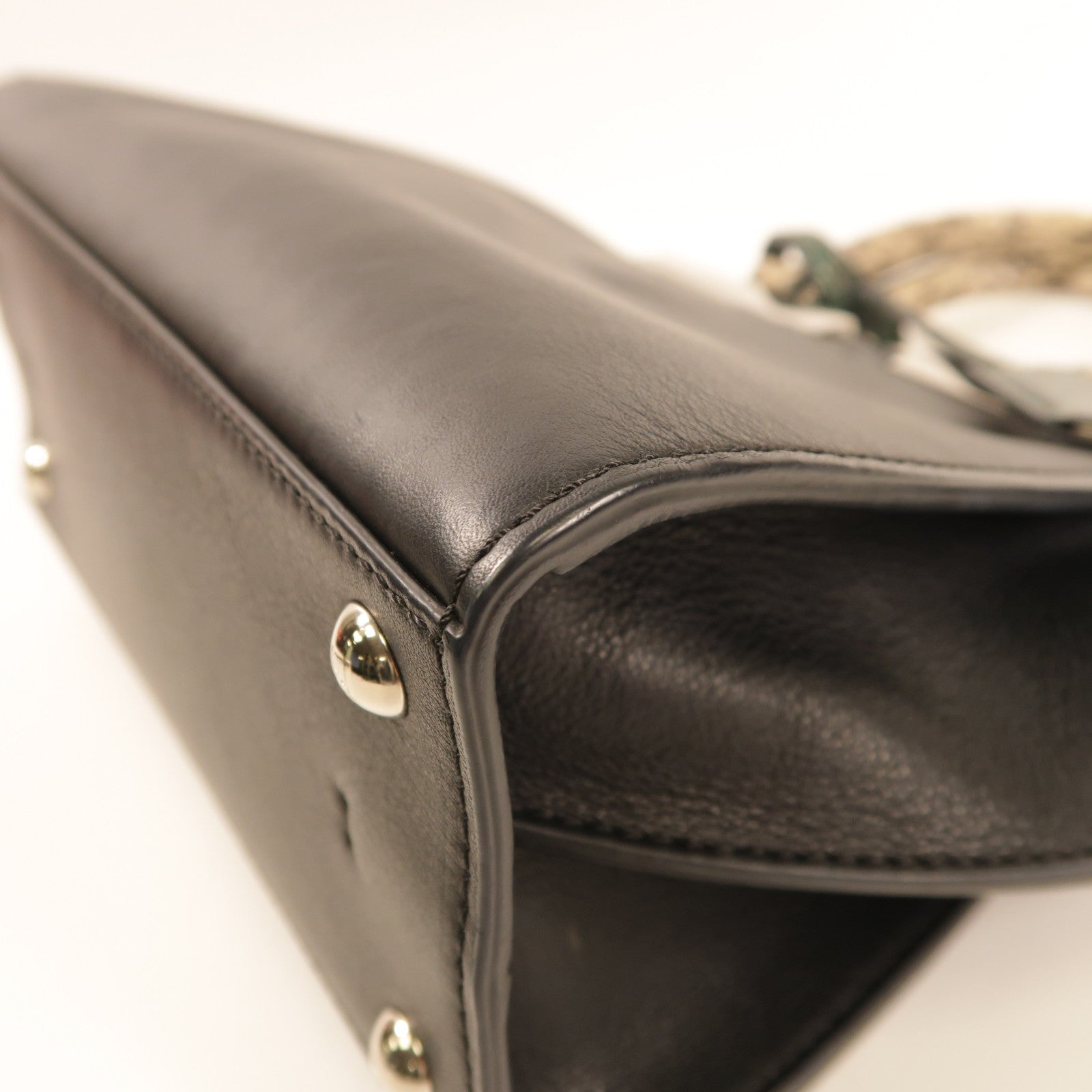 FENDI 【激減優惠】牛皮皮革2 Jours銀扣手挽肩背兩用袋灰色