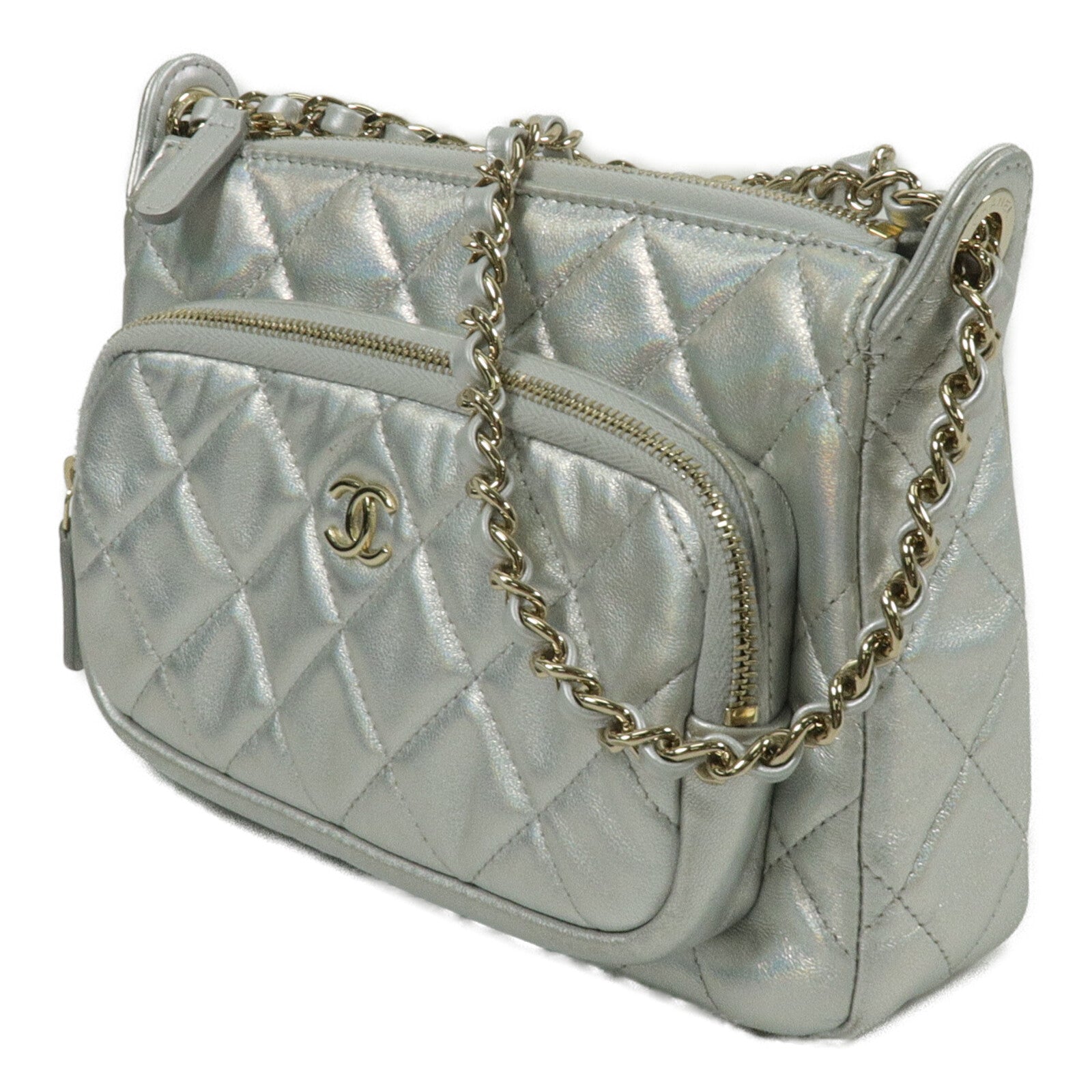 CHANEL 羊皮皮革Chain Shoulder鏈帶肩背袋