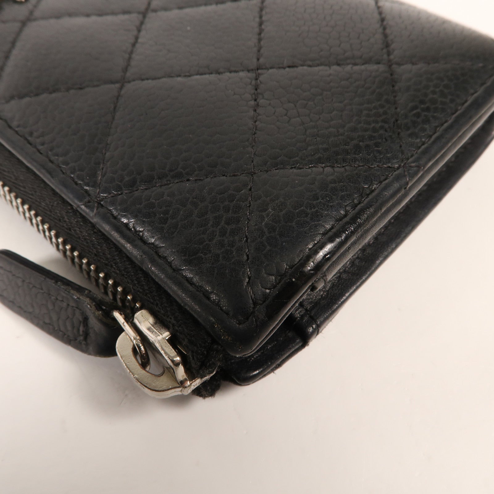 CHANEL 牛皮皮革Wallet銀扣長錢包