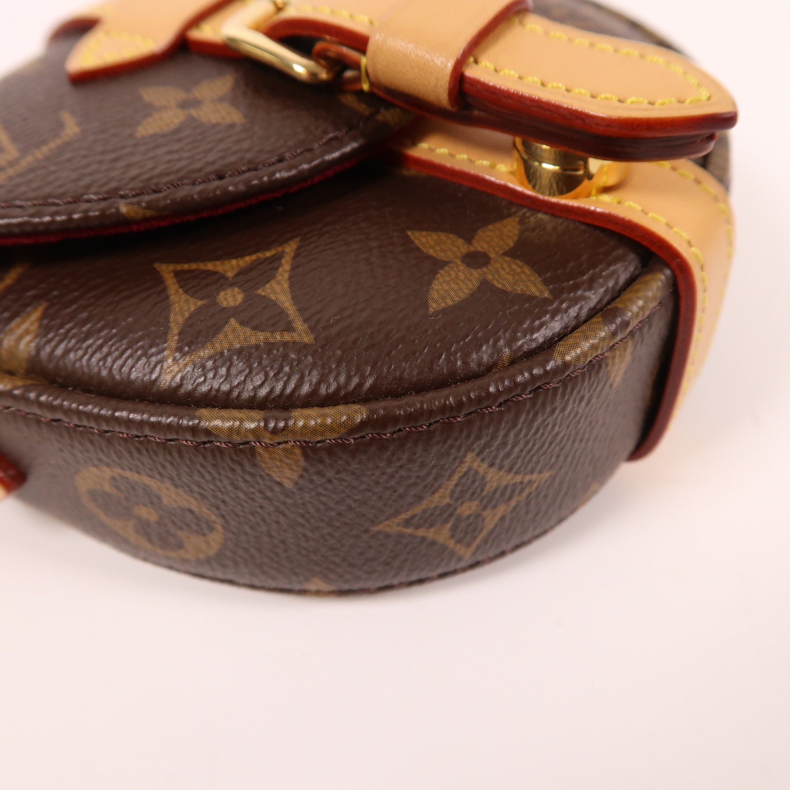 LOUIS VUITTON Monogram Micro Chantilly金扣肩背袋啡色