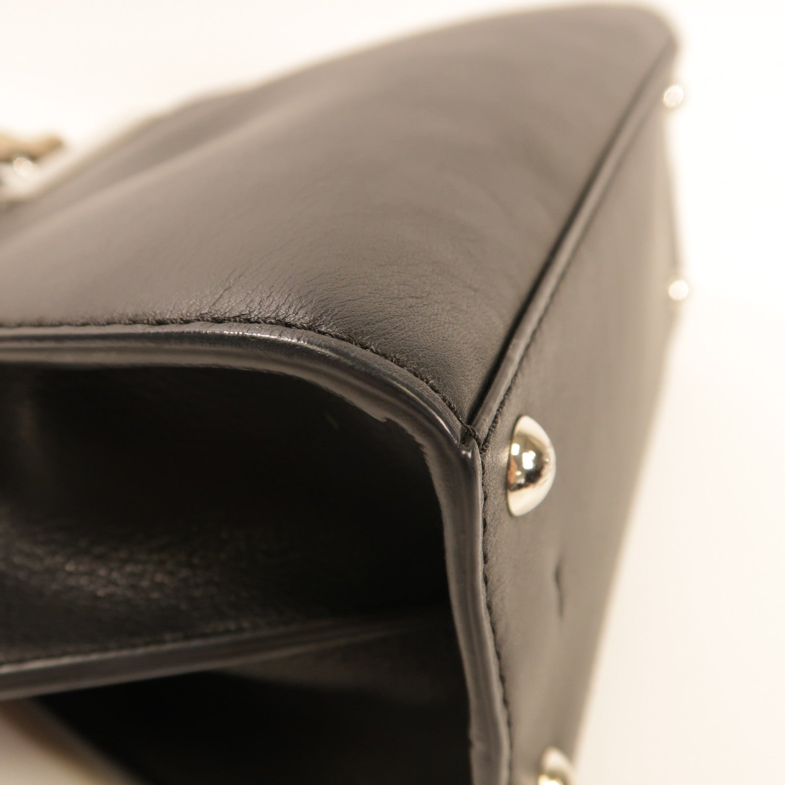 FENDI 【激減優惠】牛皮皮革2 Jours銀扣手挽肩背兩用袋灰色