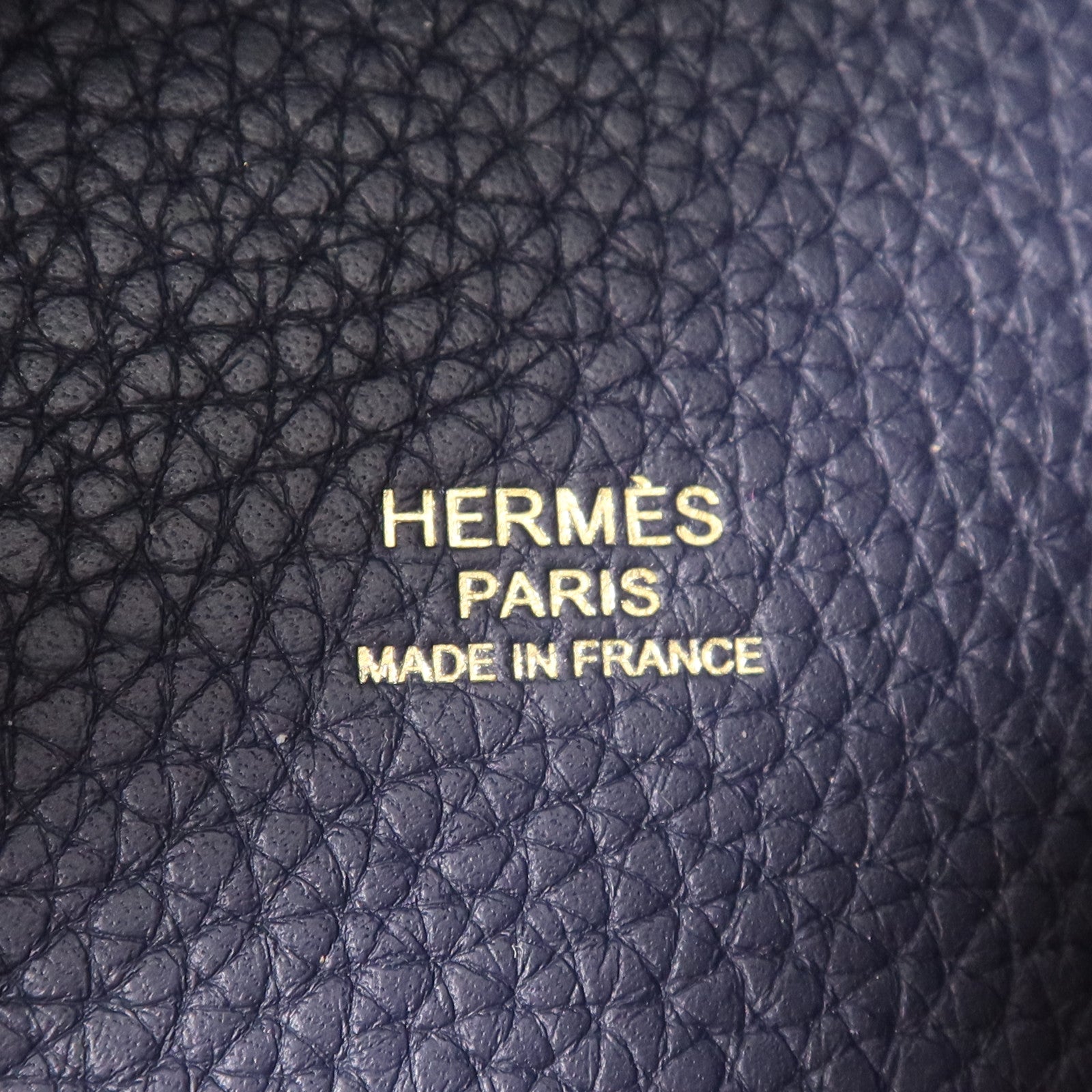 HERMES Clemence皮革Picotin MM金扣手挽袋Canban