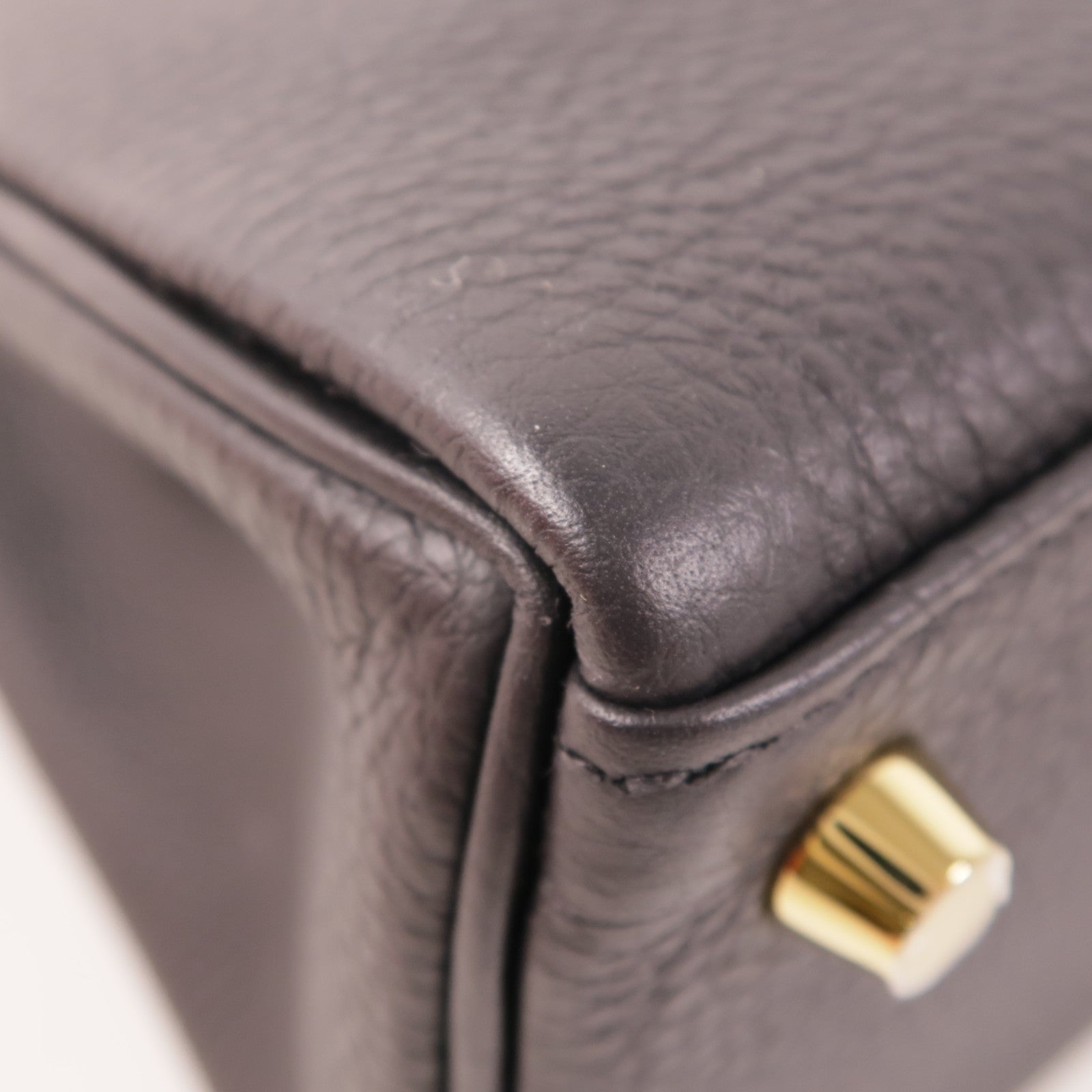 HERMES Togo皮革Kelly 25金扣手挽肩背兩用袋89 Noir
