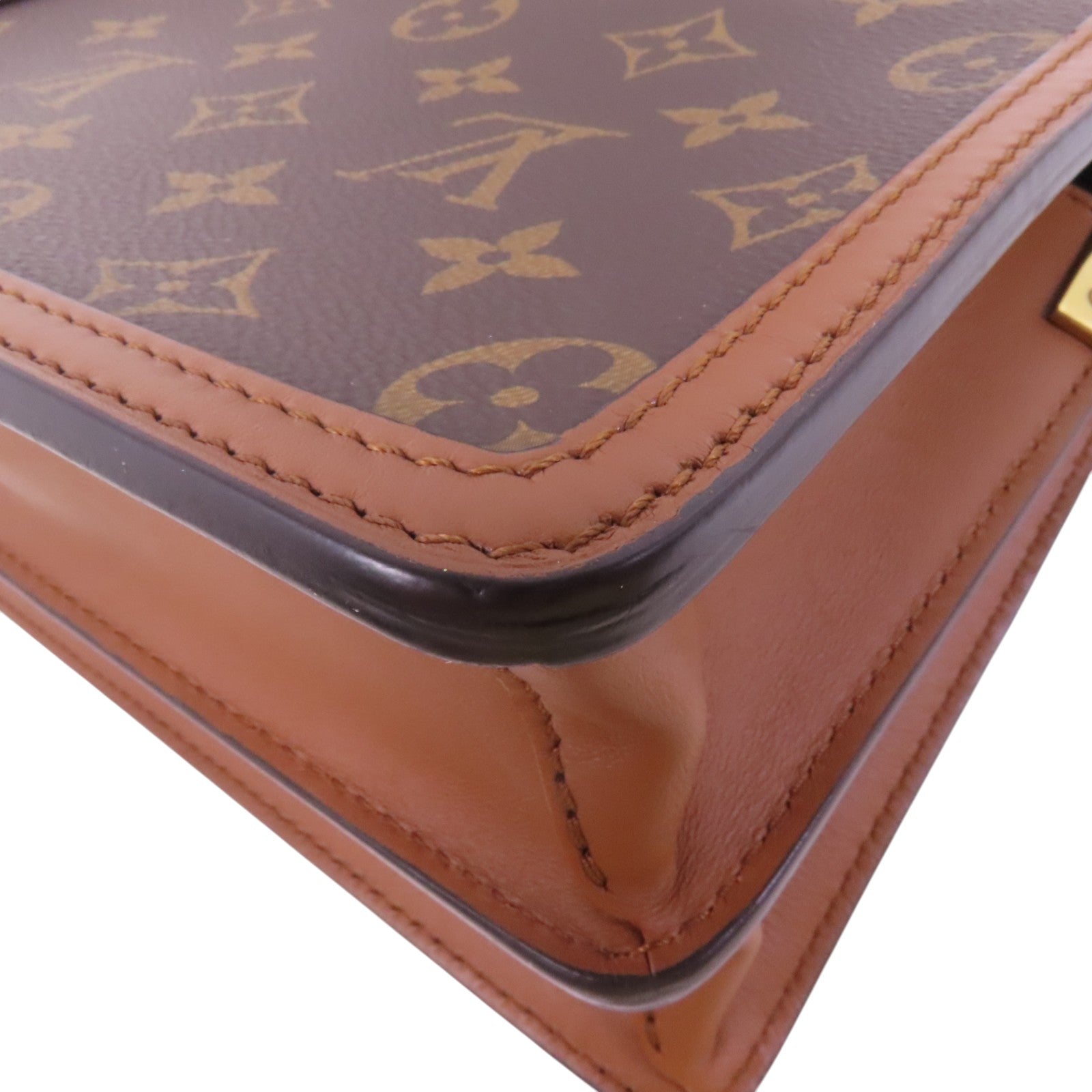 LOUIS VUITTON Monogram Reverse Mini Dauphine金扣肩背袋
