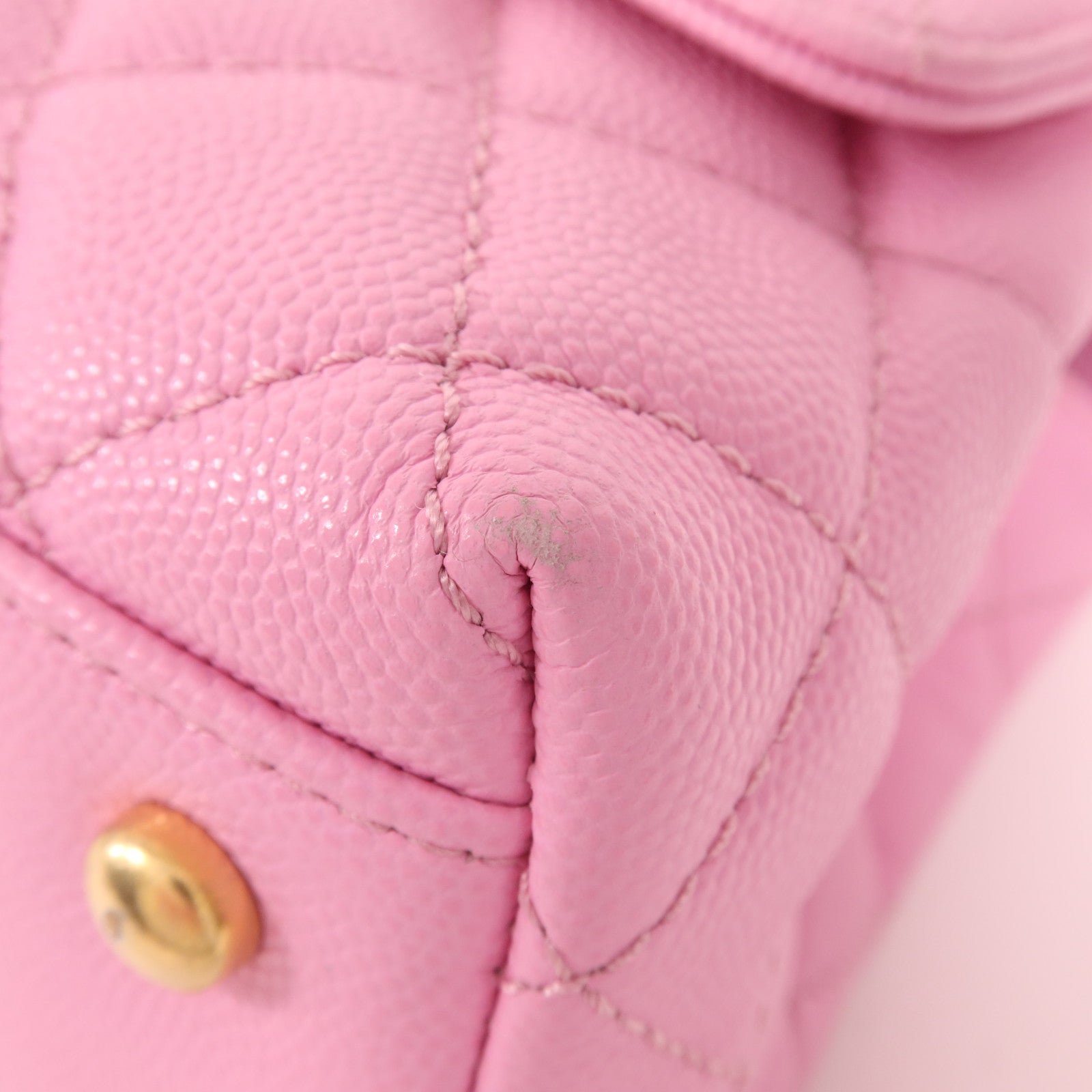 CHANEL 牛皮皮革Coco Handle金扣鏈帶肩背袋