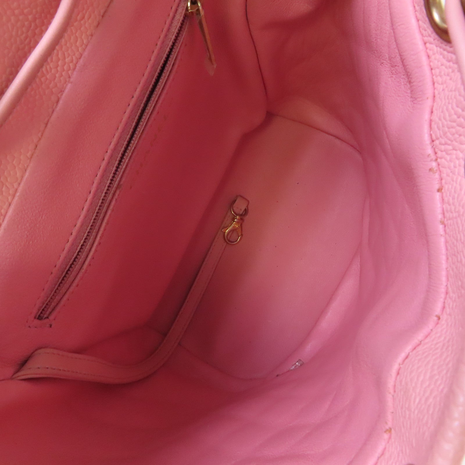 CHANEL 【激減優惠】菱格Caviar皮革Backpack金扣背包粉紅色