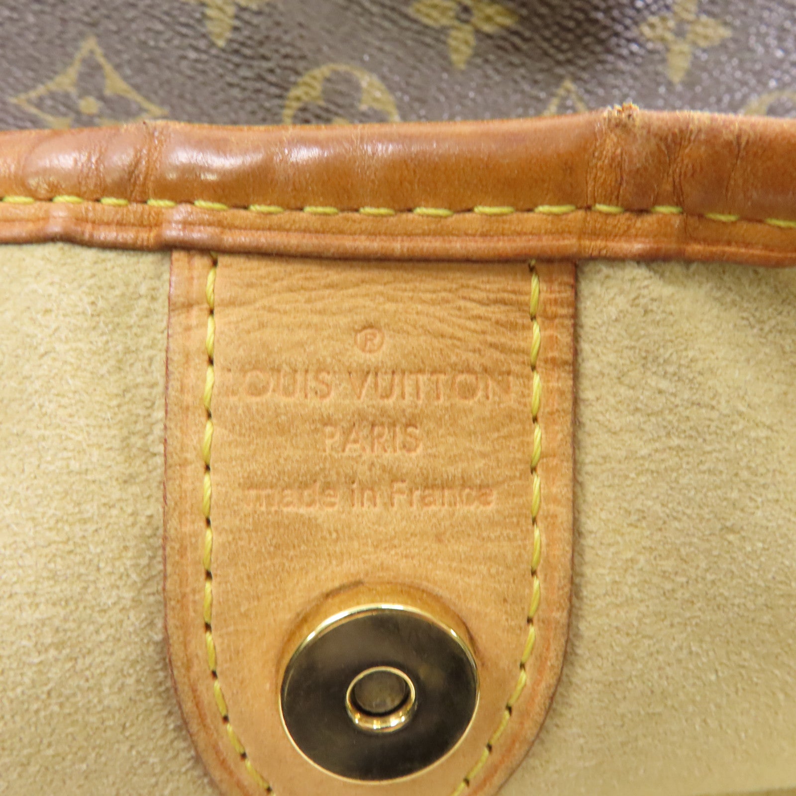 LOUIS VUITTON Monogram Galliera PM金扣肩背袋棕色