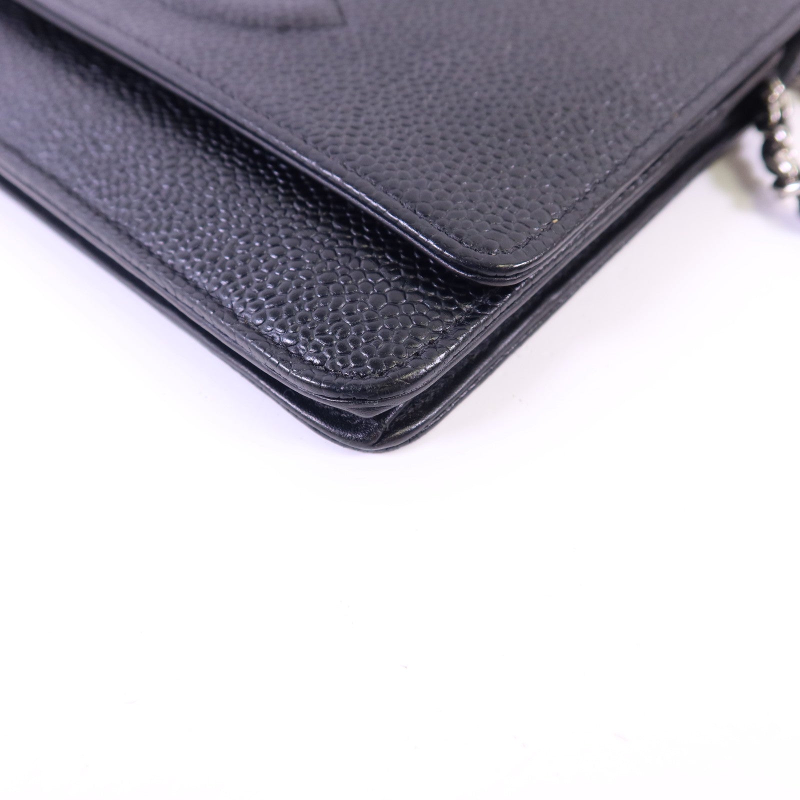CHANEL 牛皮皮革WOC Wallet On Chain銀扣鏈帶肩背袋
