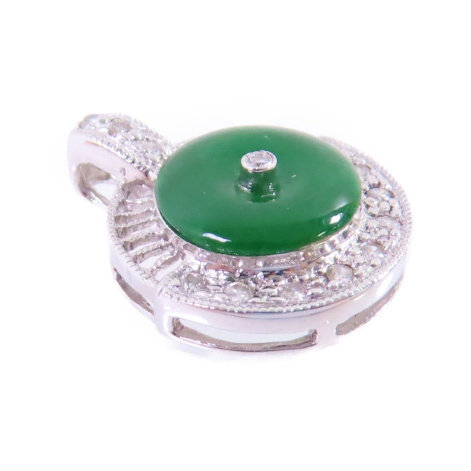 JEWELRY 18K白金/翡翠Jade Pendant Top吊墜頭扣