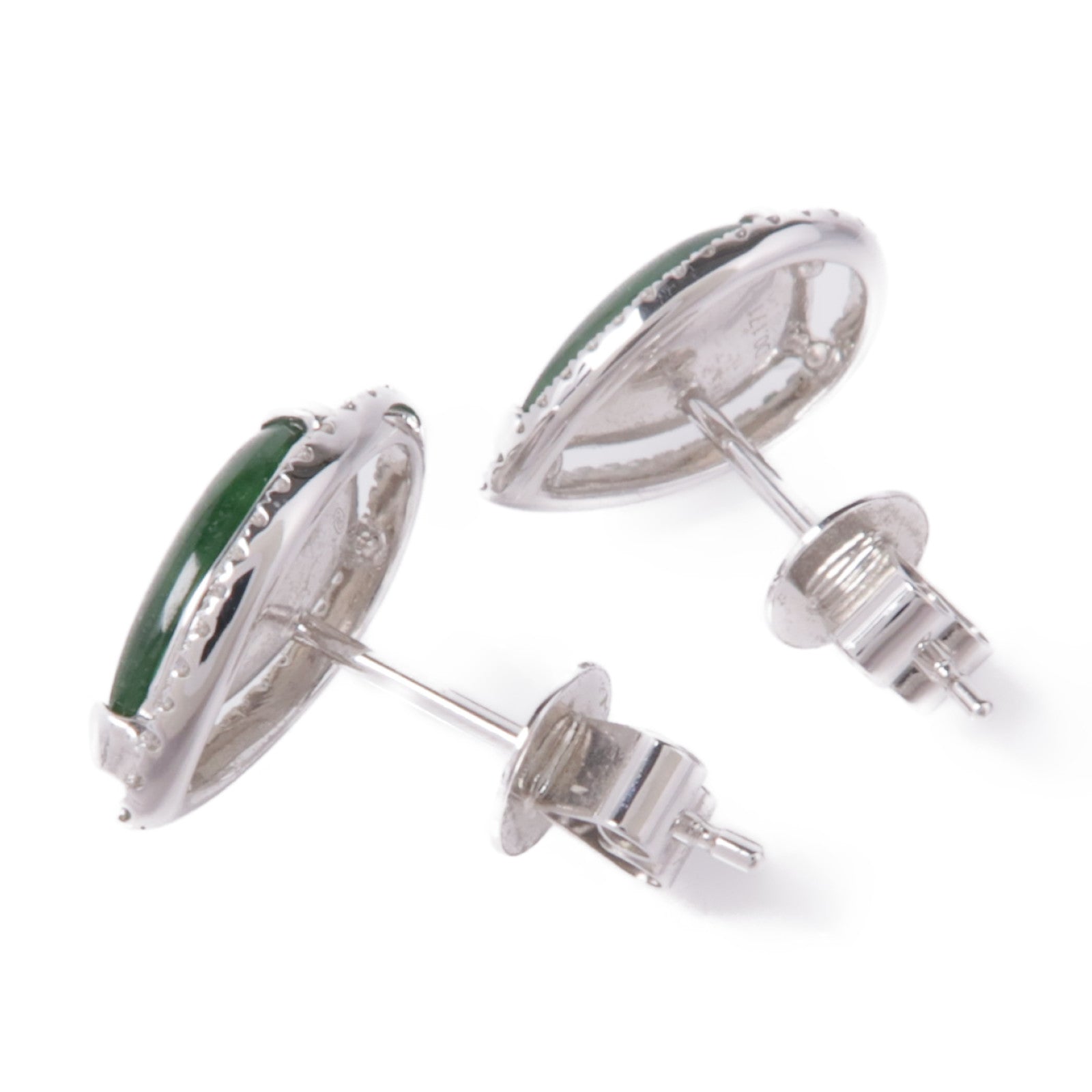 JEWELRY 18K白金/鑽石Jade翡翠耳環