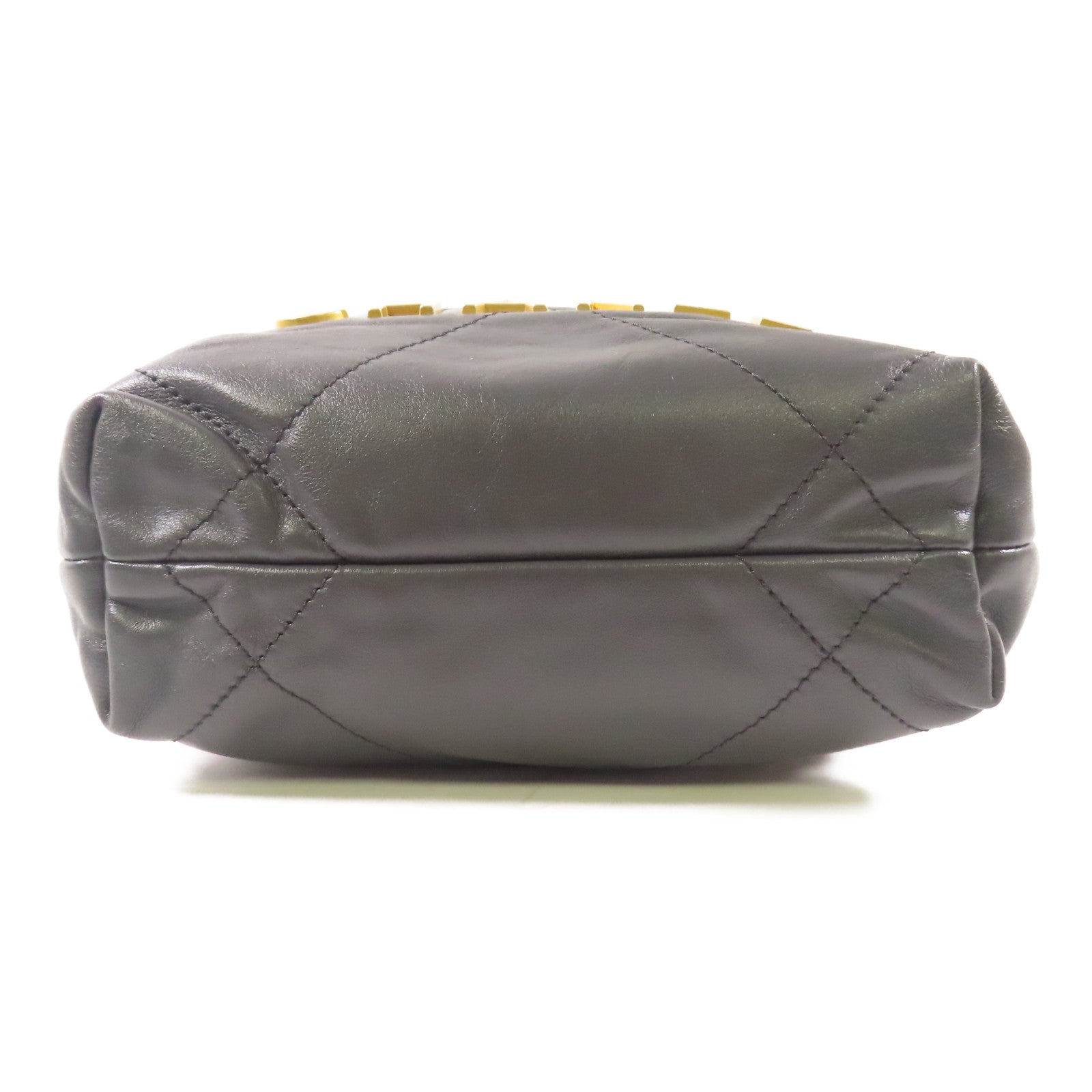 CHANEL 皮革Mini Chanel 22金扣手挽肩背兩用袋