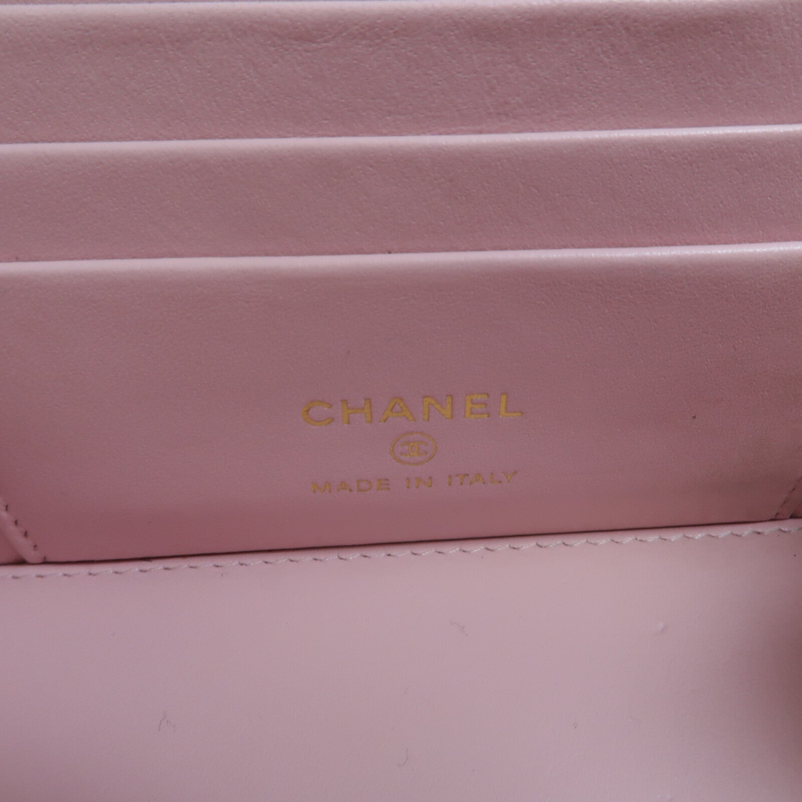 CHANEL 羊皮皮革Vanity Case鏈帶肩背袋