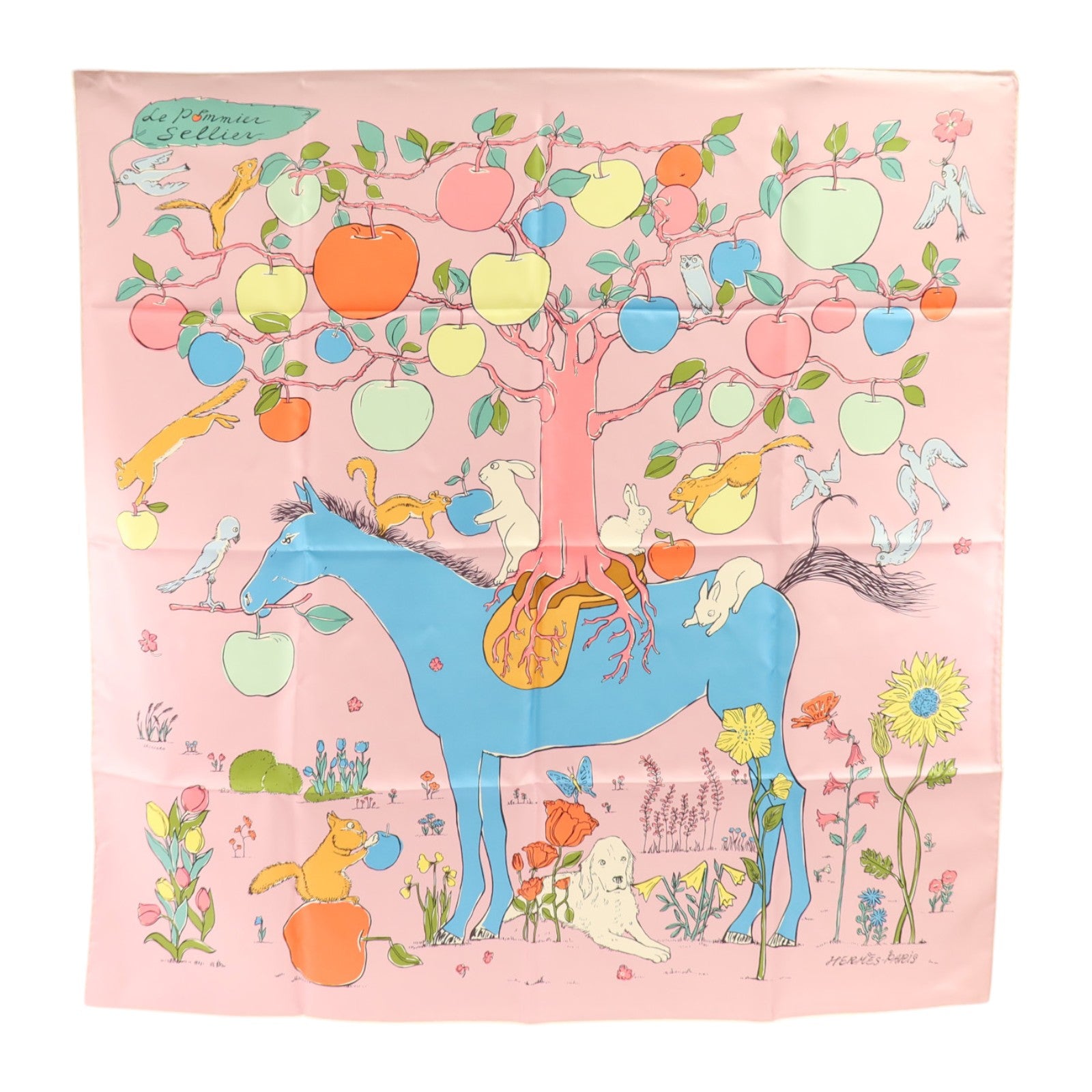 HERMES 絲質Scarf 90x90cm絲巾