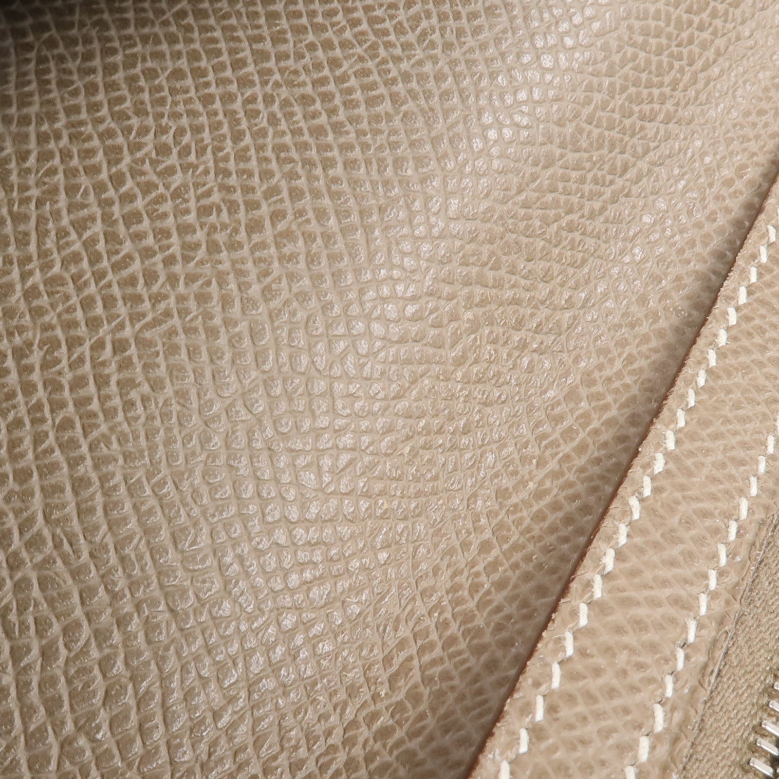 HERMES 【激減優惠】Epsom皮革Bearn Long Wallet銀扣長錢包Etoupe