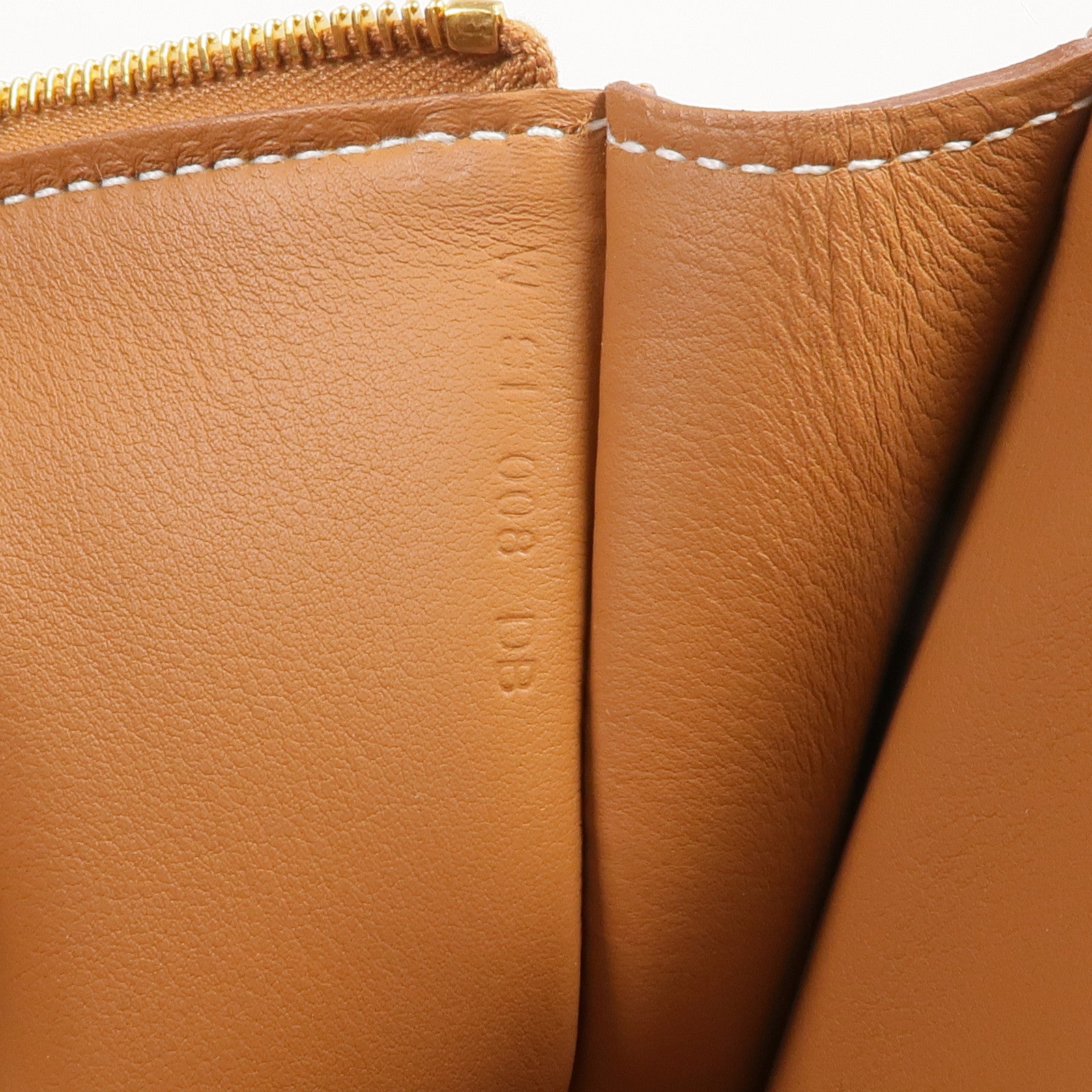 HERMES Evercolor皮革Zipengo GM金扣手拿包Gold