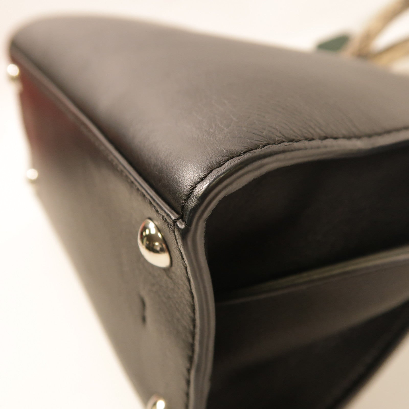 FENDI 【激減優惠】牛皮皮革2 Jours銀扣手挽肩背兩用袋灰色