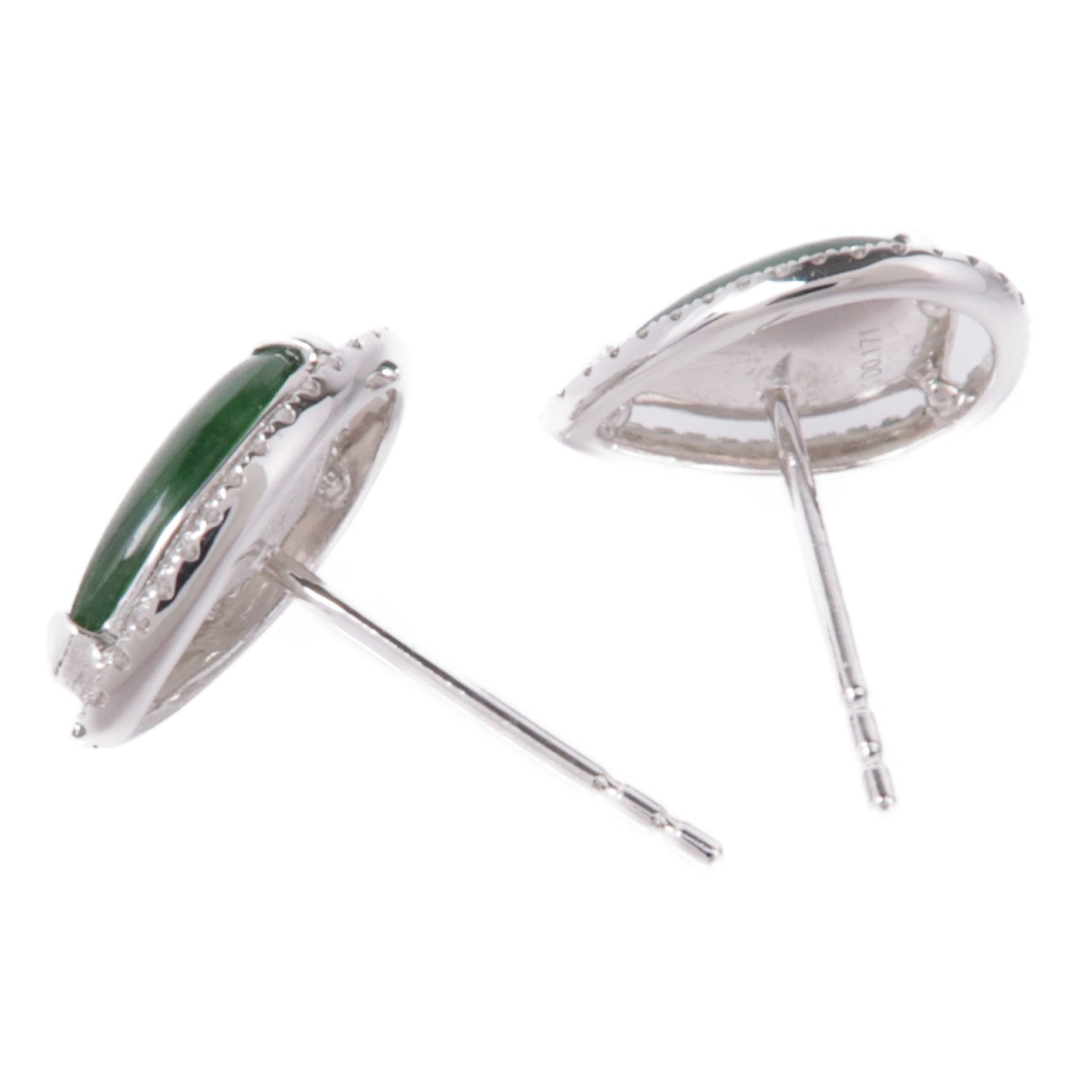 JEWELRY 18K白金/鑽石Jade翡翠耳環