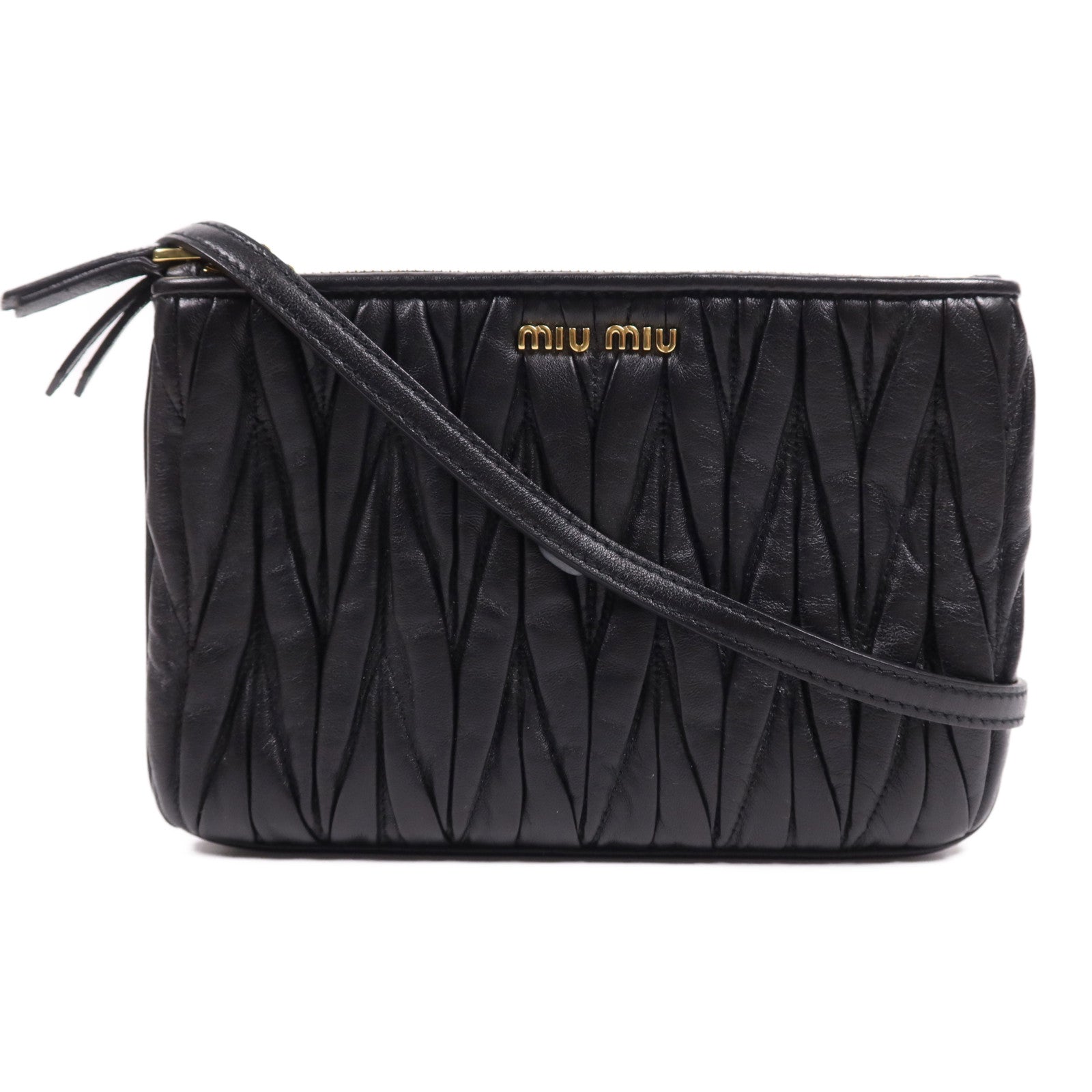 Miu Miu 牛皮皮革Shoulder Bag金扣肩背袋