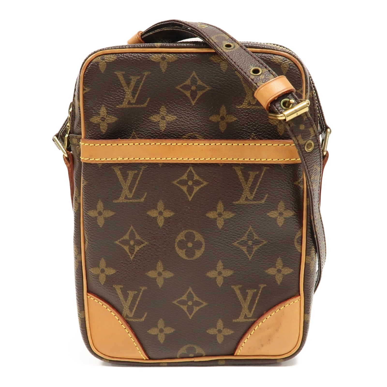 LOUIS VUITTON 【激減優惠】Monogram Danube金扣肩背袋啡色
