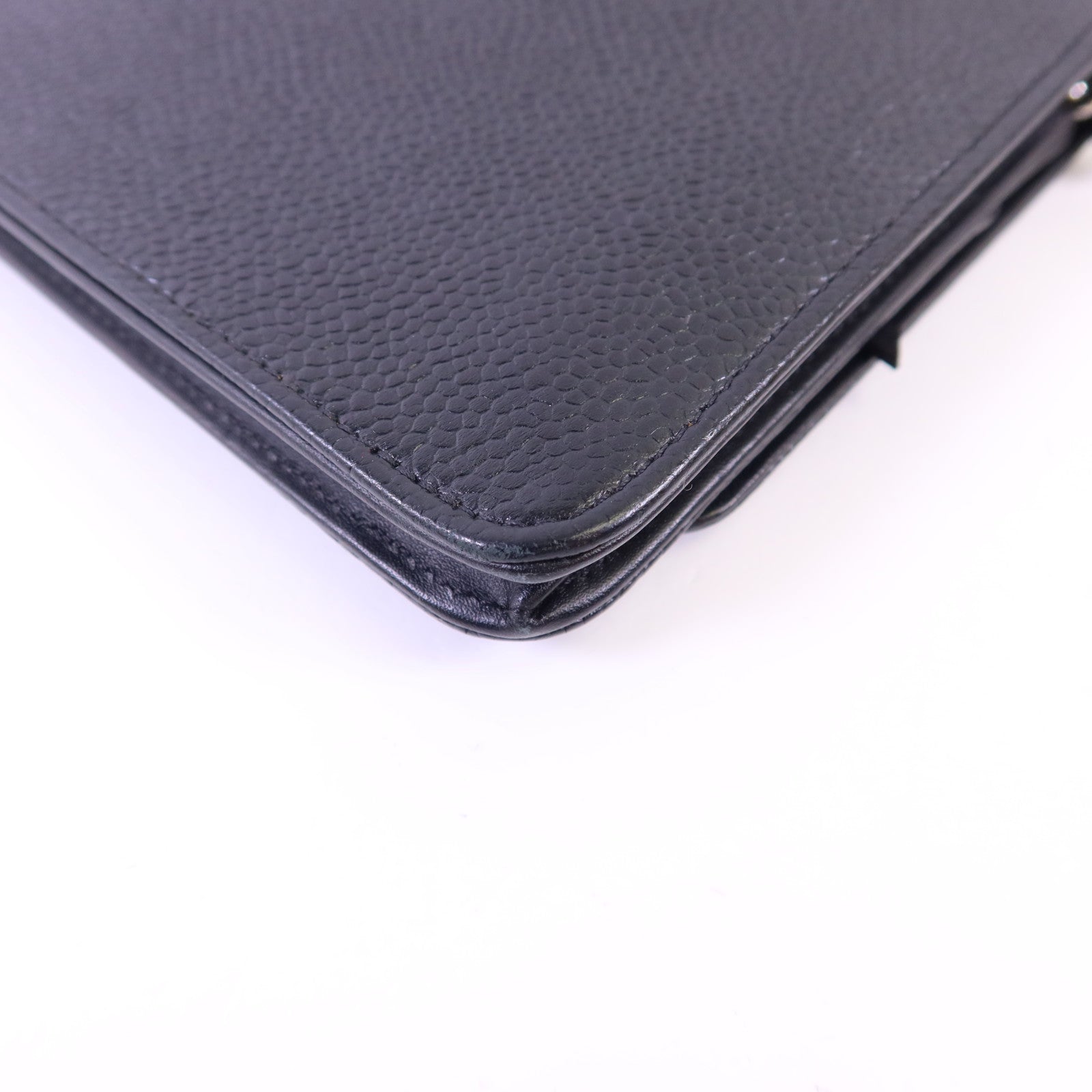 CHANEL 牛皮皮革WOC Wallet On Chain銀扣鏈帶肩背袋