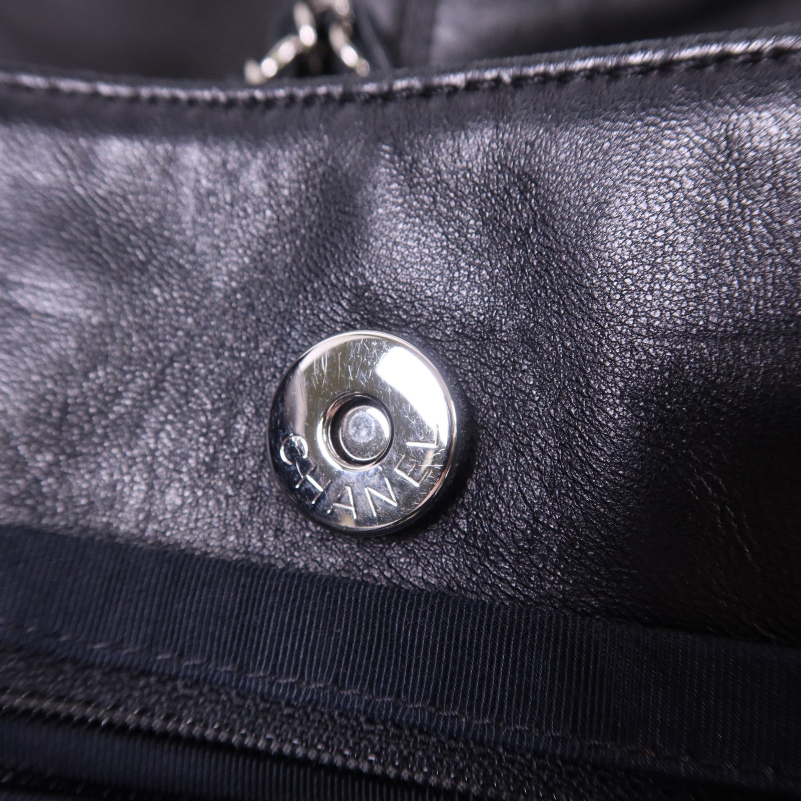 CHANEL 羊皮皮革2 Way Shoulder Bag銀扣手挽肩背兩用袋