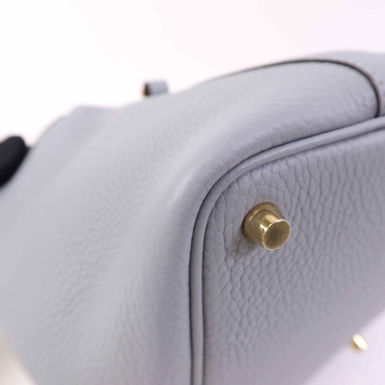 HERMES Clemence皮革Picotin PM銀扣手挽袋Gris Pantin