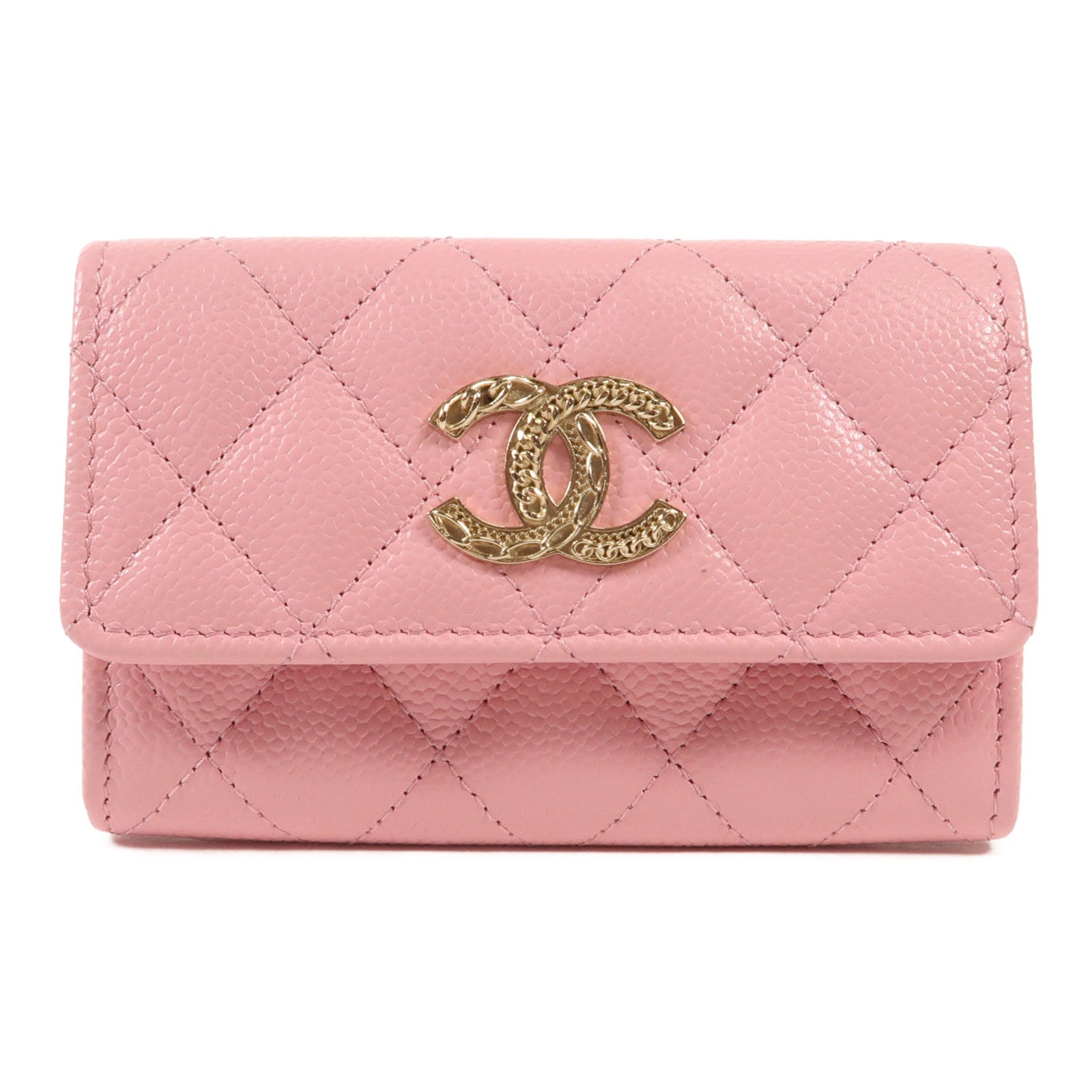 CHANEL 牛皮皮革Card Case金扣卡片套