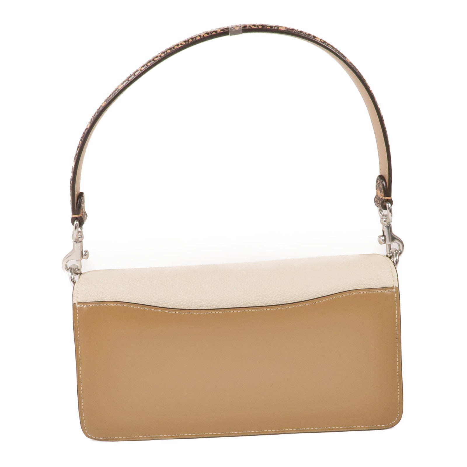 COACH 牛皮皮革2way Shoulder Bag銀扣手挽肩背兩用袋