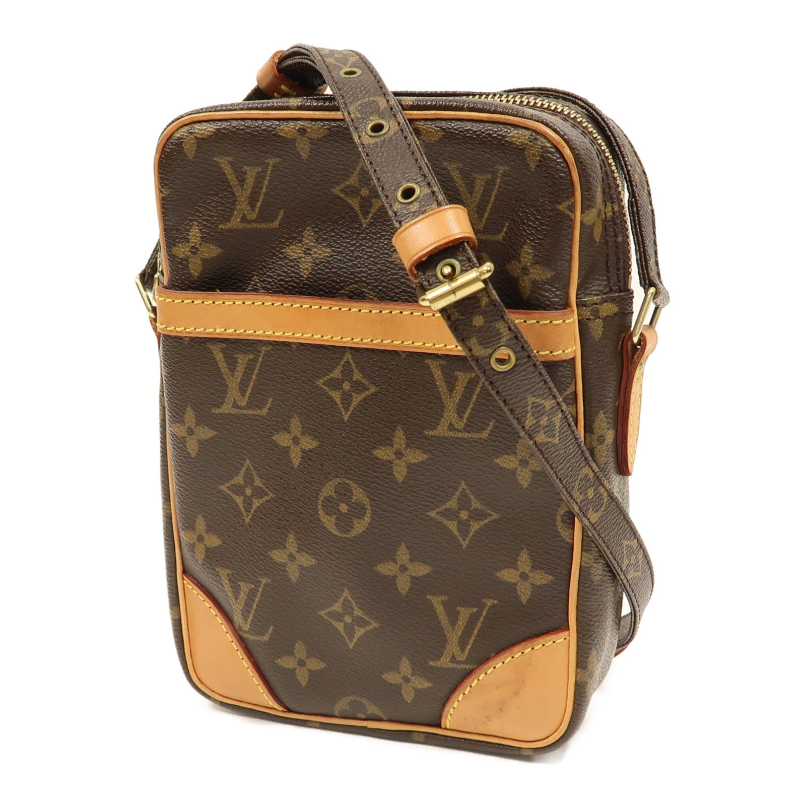 LOUIS VUITTON 【激減優惠】Monogram Danube金扣肩背袋啡色