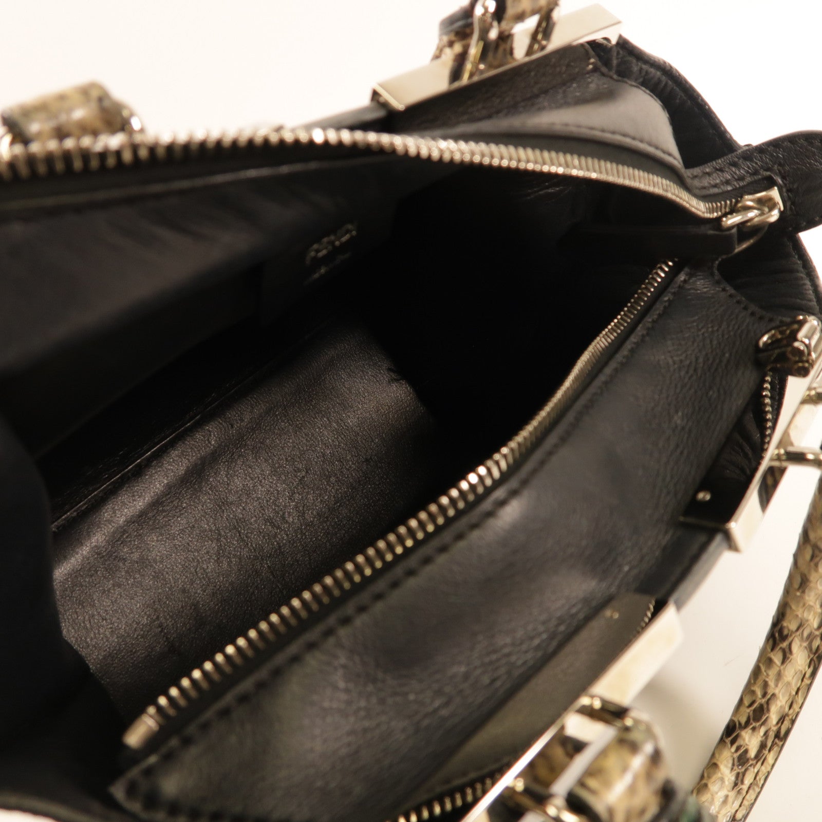 FENDI 【激減優惠】牛皮皮革2 Jours銀扣手挽肩背兩用袋灰色