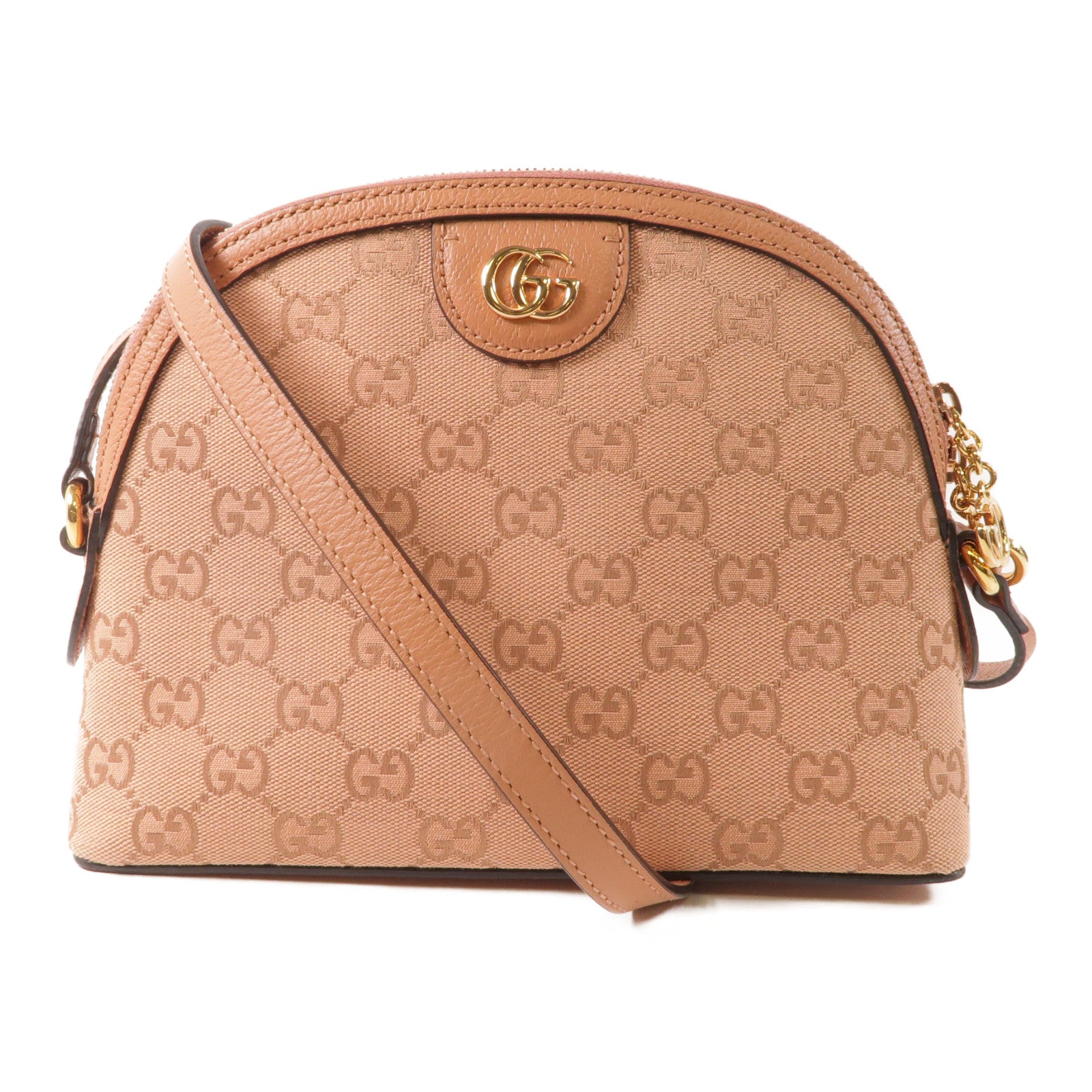 GUCCI 帆布Ophidia GG金扣肩背袋