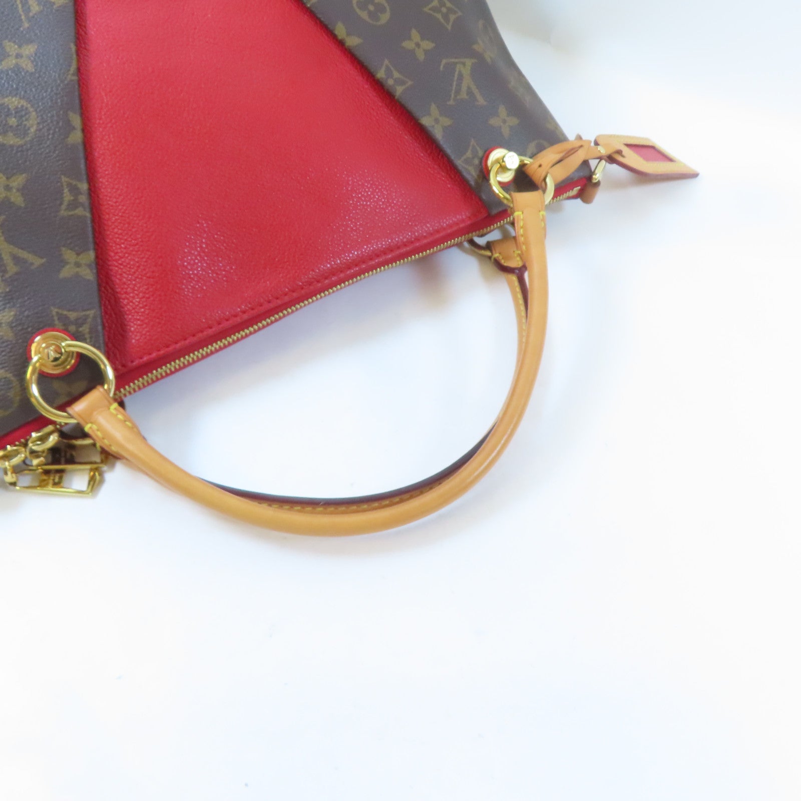 LOUIS VUITTON Monogram V Tote MM金扣手挽肩背兩用袋啡色