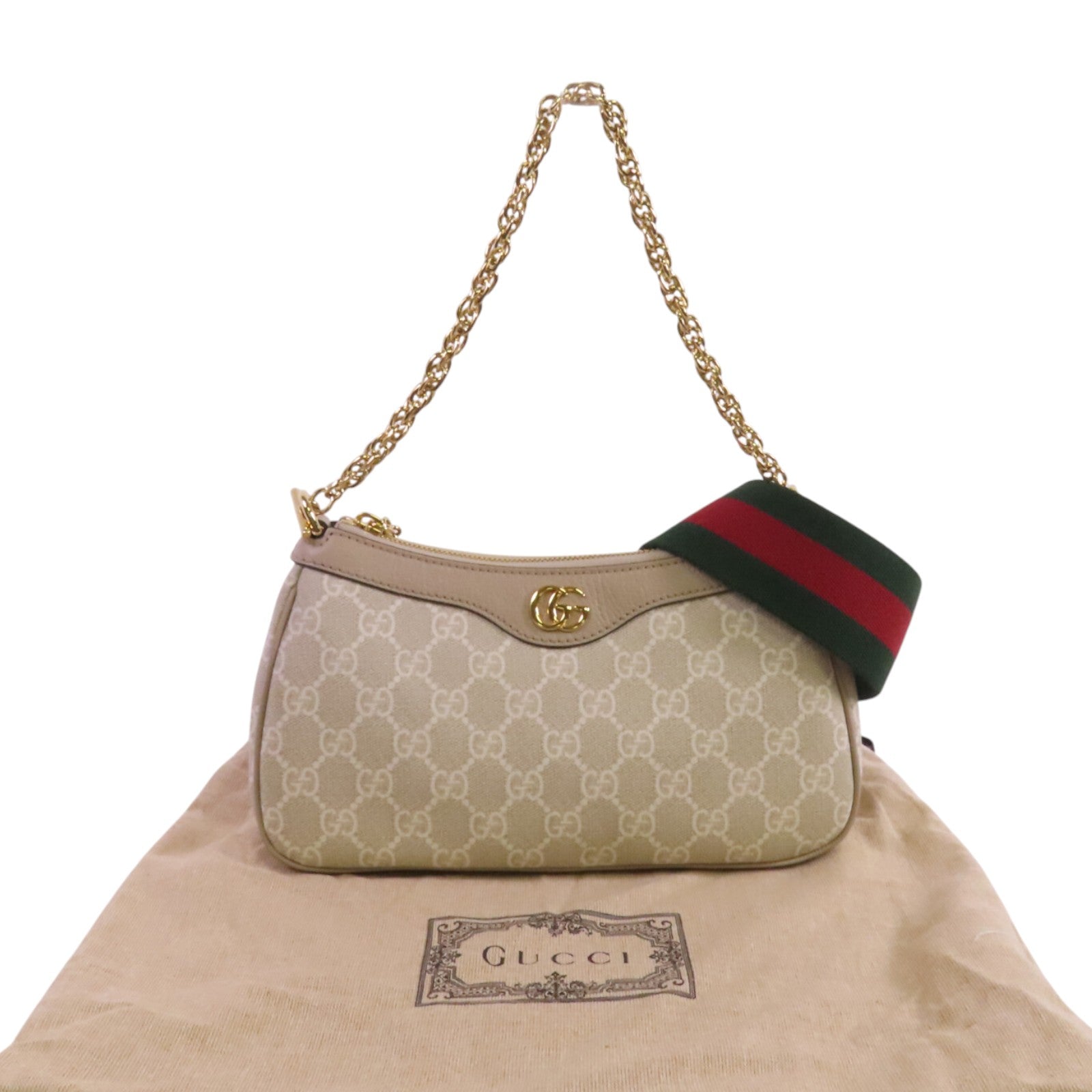 GUCCI 塗層帆布Ophidia Small金扣手挽肩背兩用袋