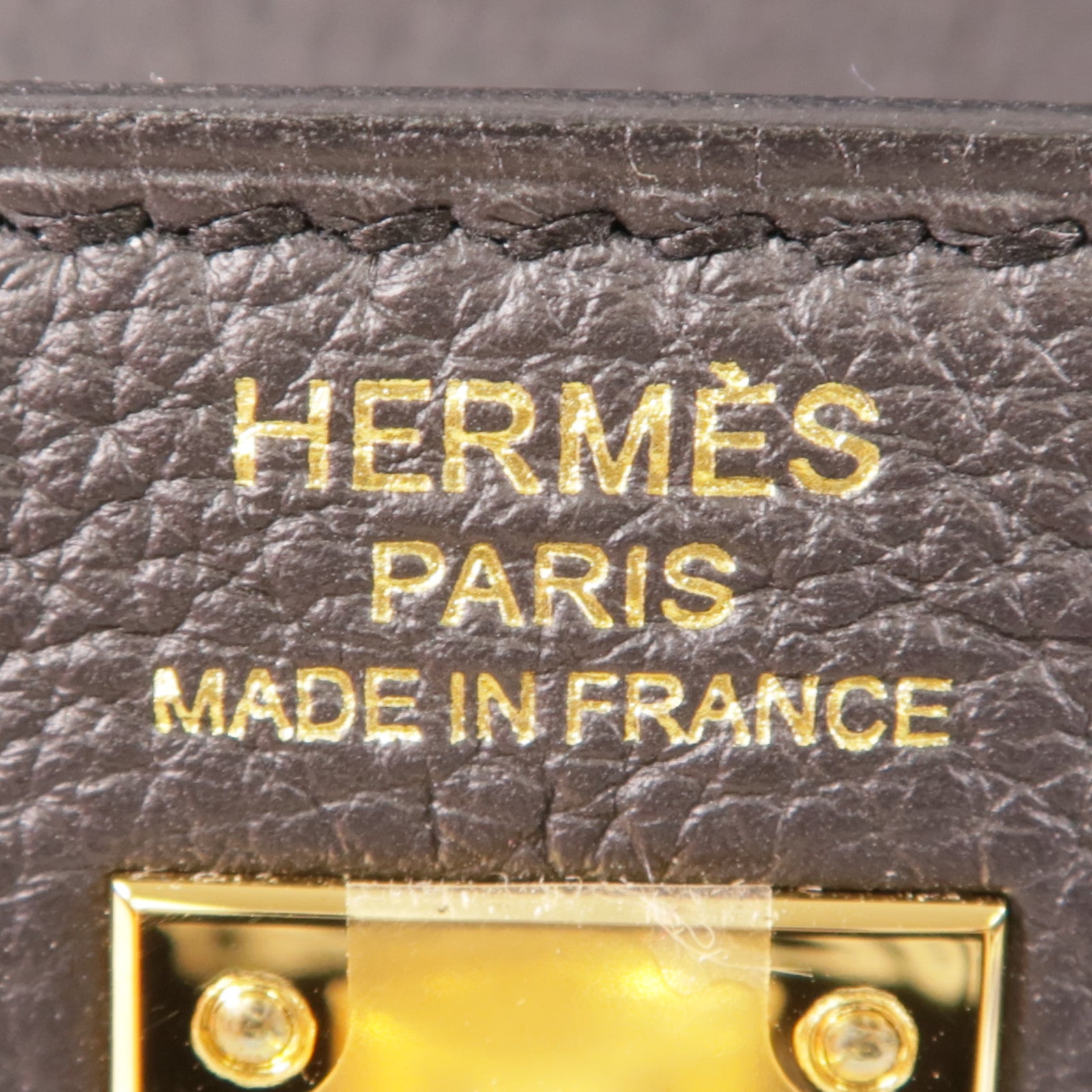 HERMES Togo皮革Kelly 25金扣手挽肩背兩用袋89 Noir
