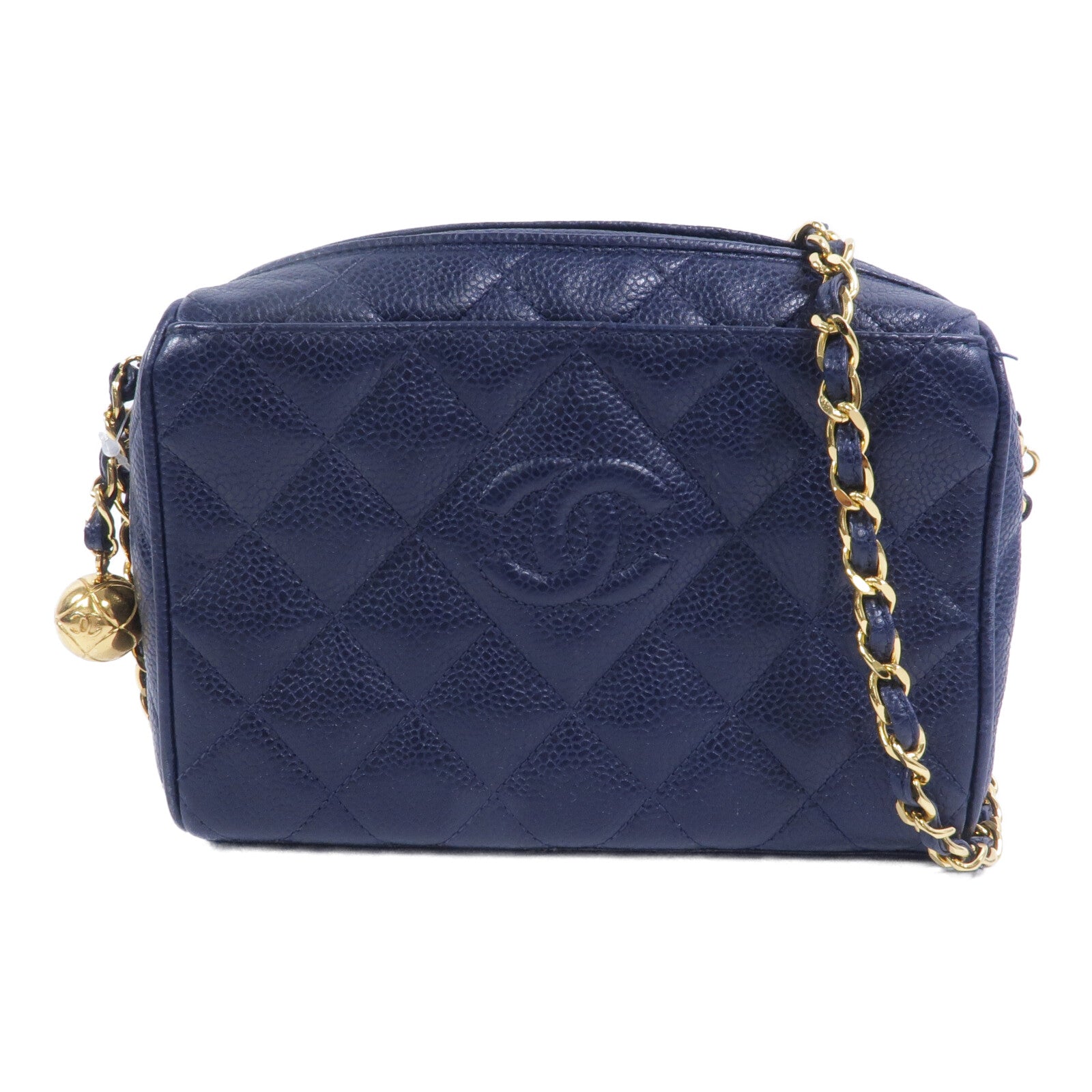 CHANEL 牛皮皮革Vintage Camera Bag鏈帶肩背袋