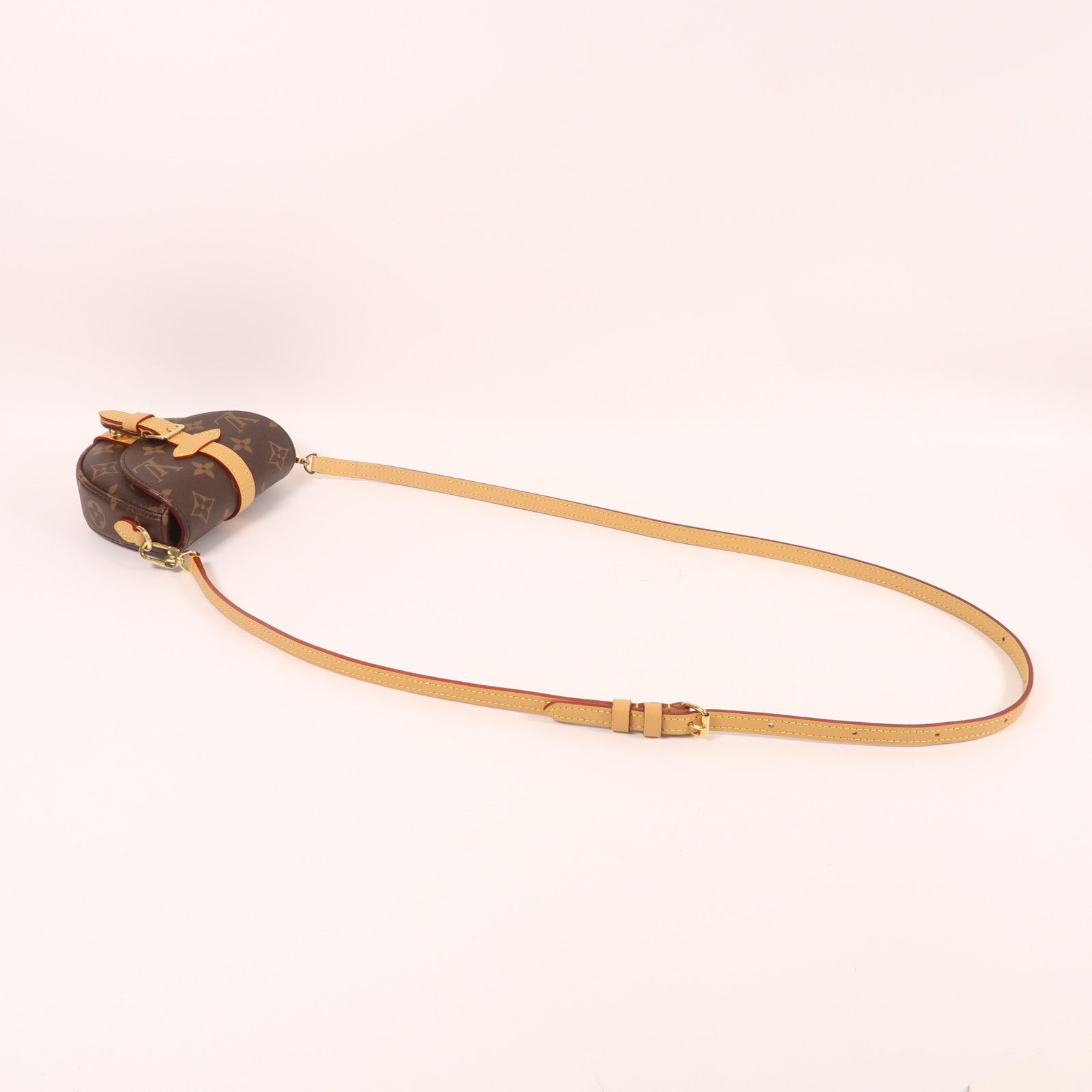 LOUIS VUITTON Monogram Micro Chantilly金扣肩背袋啡色
