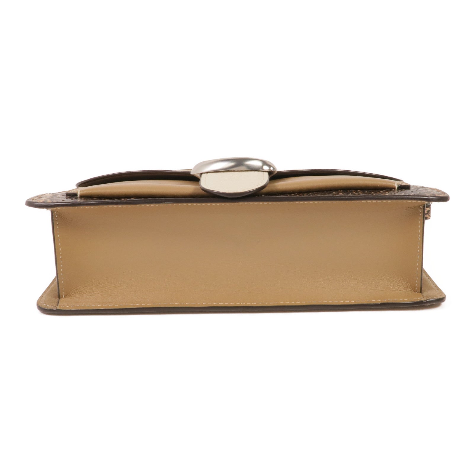 COACH 牛皮皮革2way Shoulder Bag銀扣手挽肩背兩用袋