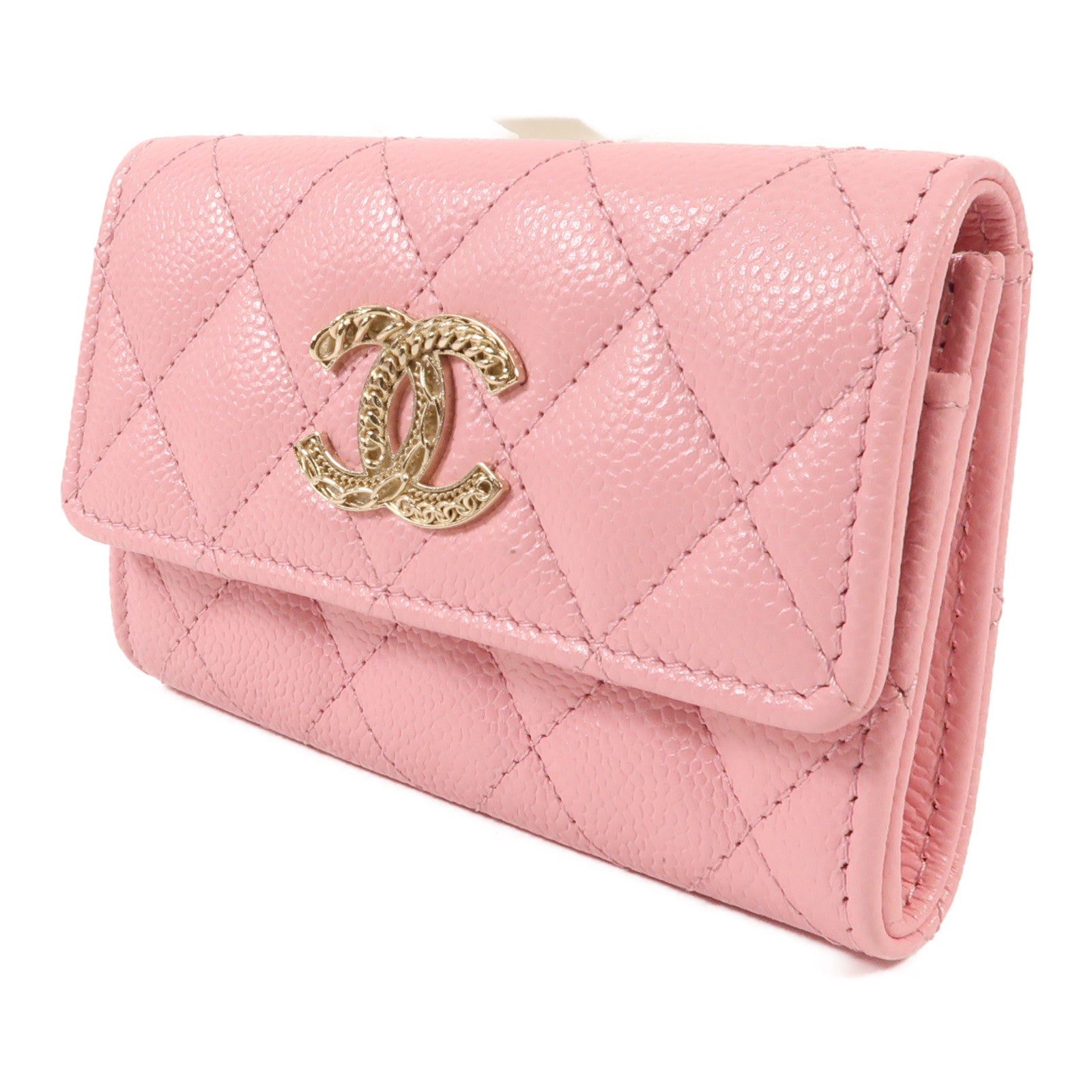 CHANEL 牛皮皮革Card Case金扣卡片套