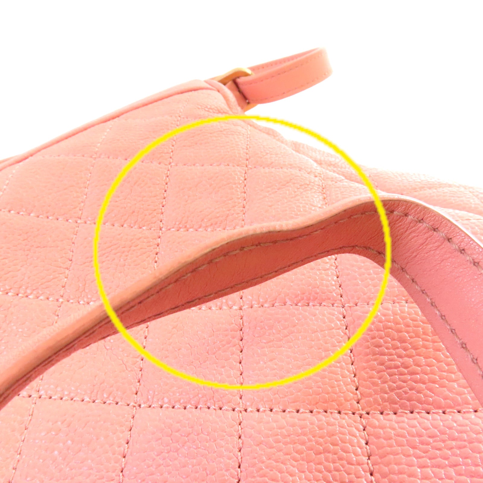 CHANEL 【激減優惠】菱格Caviar皮革Backpack金扣背包粉紅色
