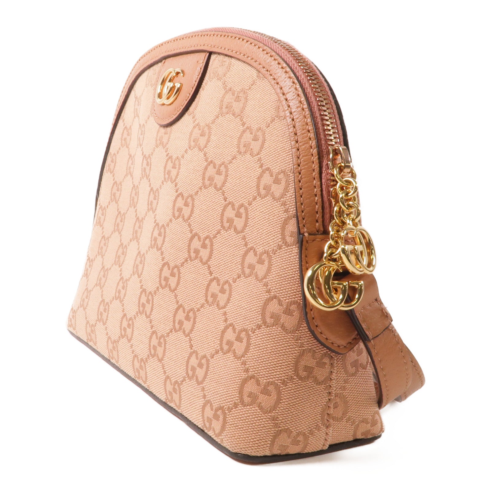 GUCCI 帆布Ophidia GG金扣肩背袋