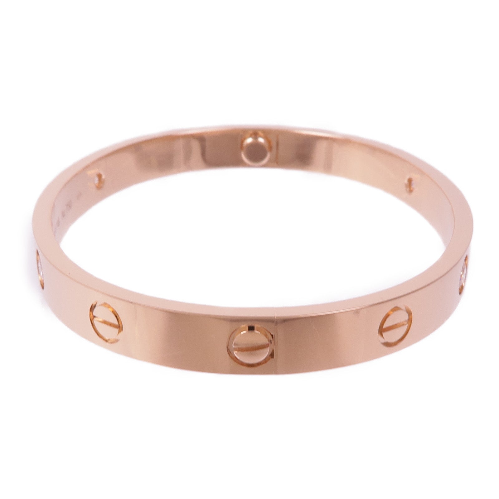 CARTIER 18K玫瑰金Love Bracelet 4 Diamonds鑽石手鐲Cartier#17