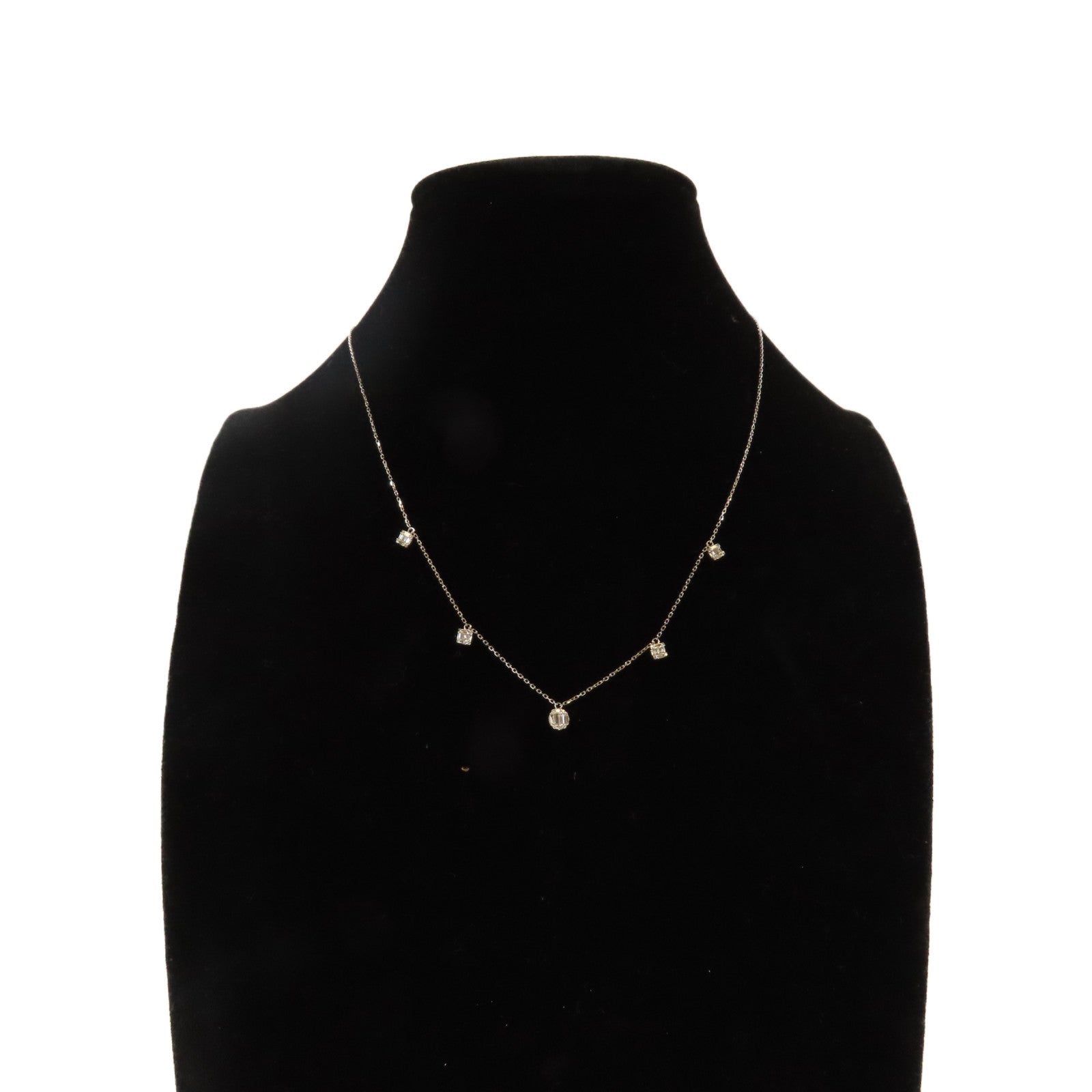 JEWELRY 【激減優惠】18K白金0.17ctDiamond Necklace鑽石項鍊#40cm