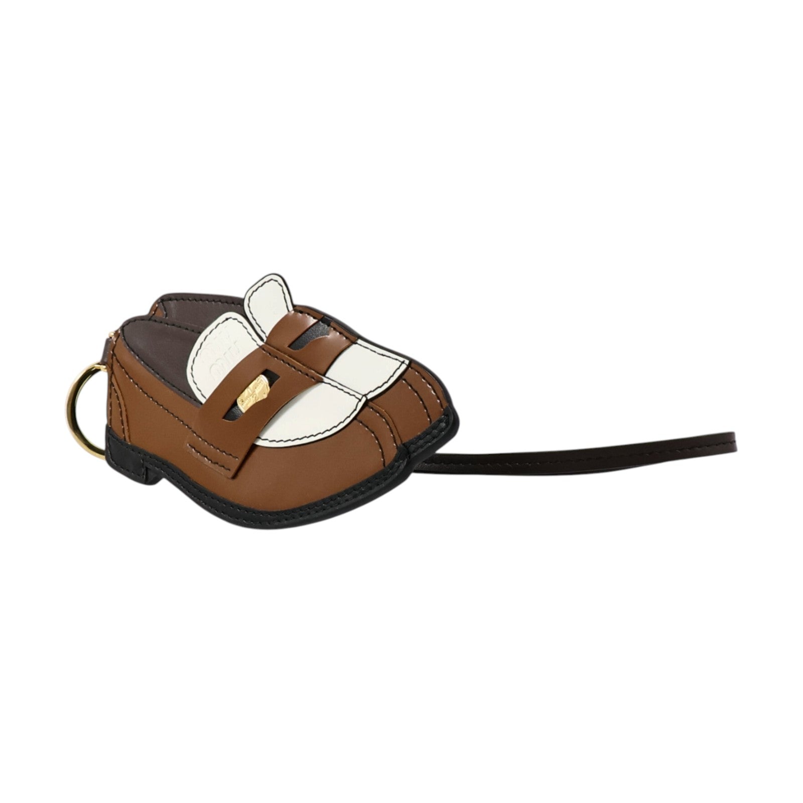 Miu Miu 牛皮皮革Penny Loafer Charm Keychain鎖匙扣