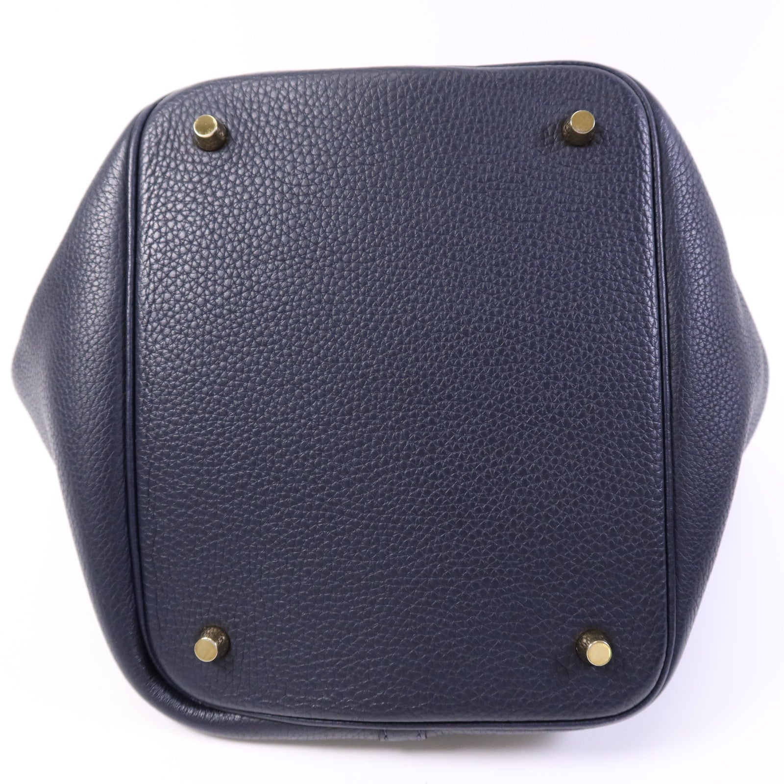 HERMES Clemence皮革Picotin MM金扣手挽袋Canban