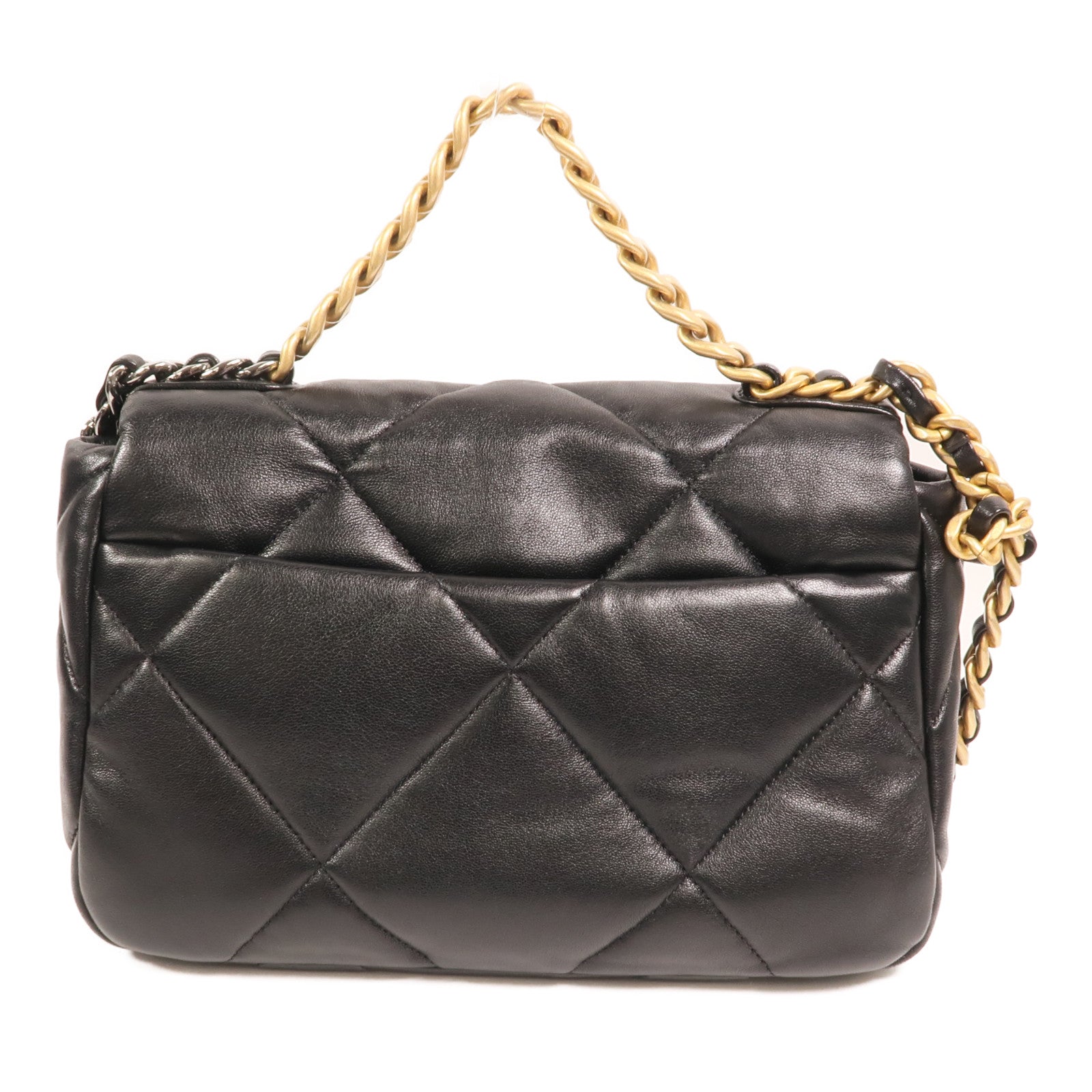 CHANEL 羊皮皮革C19 Small手挽肩背兩用袋