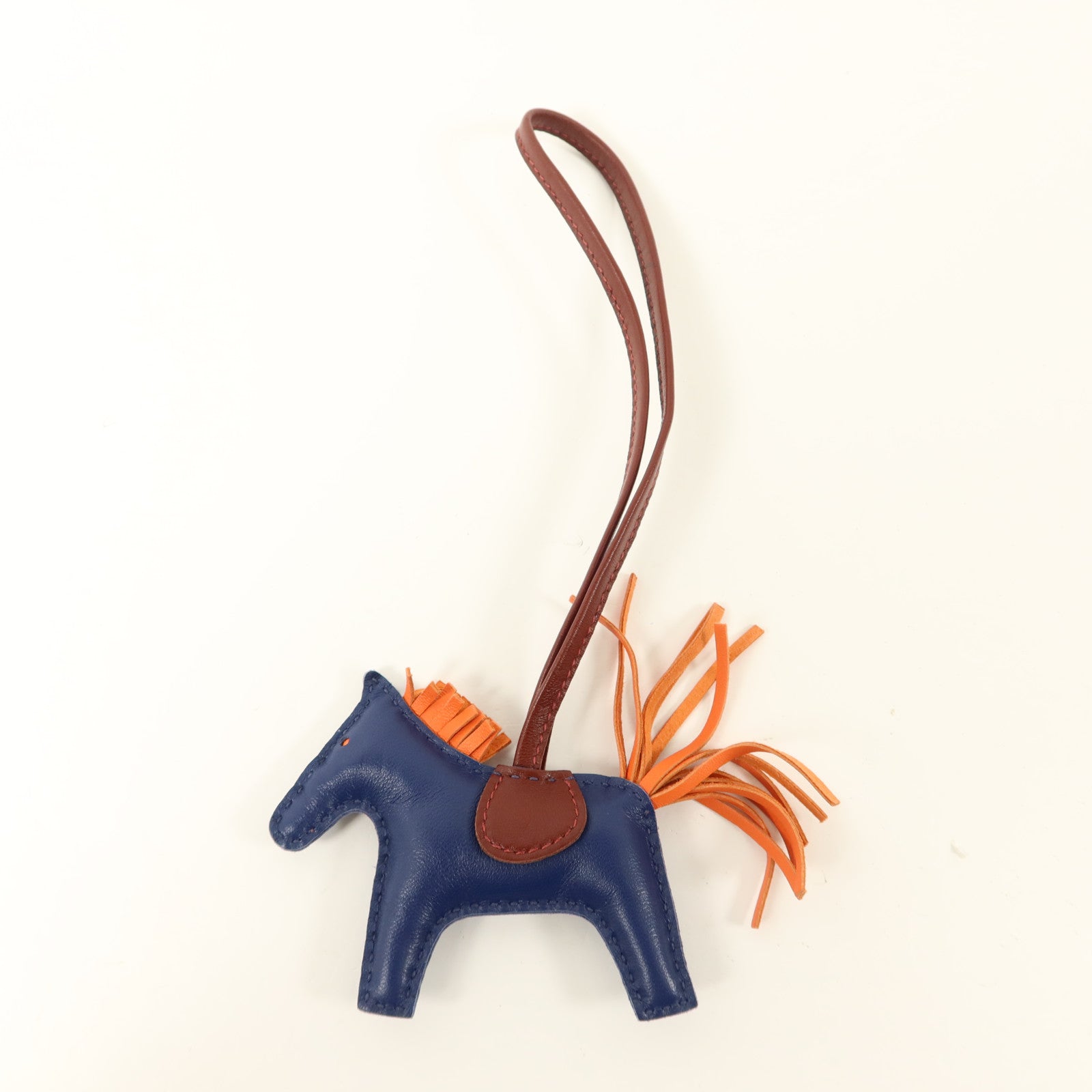 HERMES Milo皮革Rodeo PM掛飾Rouge H